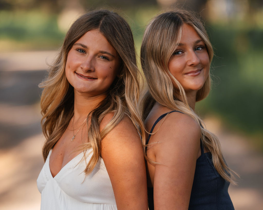 Girl in white dress, warm golden light
