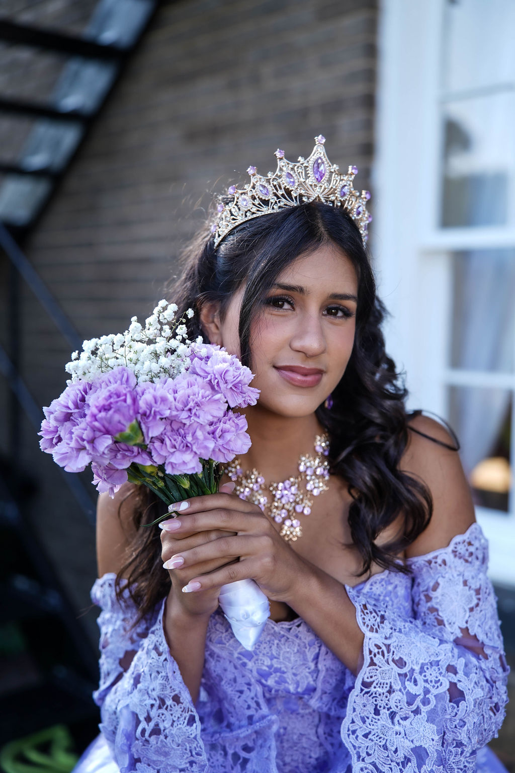 Quinceañera ceremony moment in church