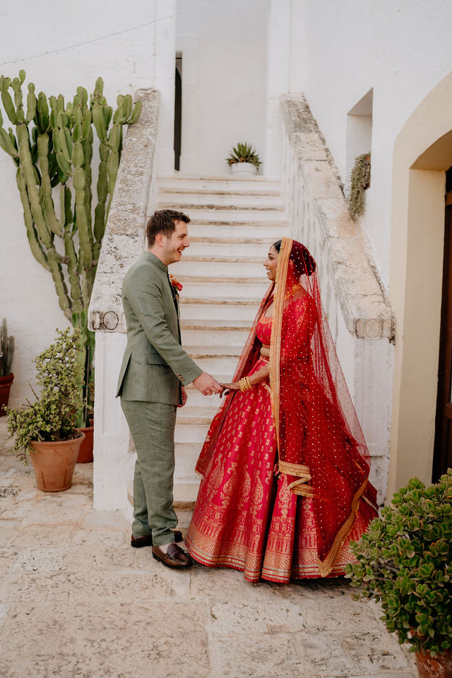 Groom portrait at Puglia wedding