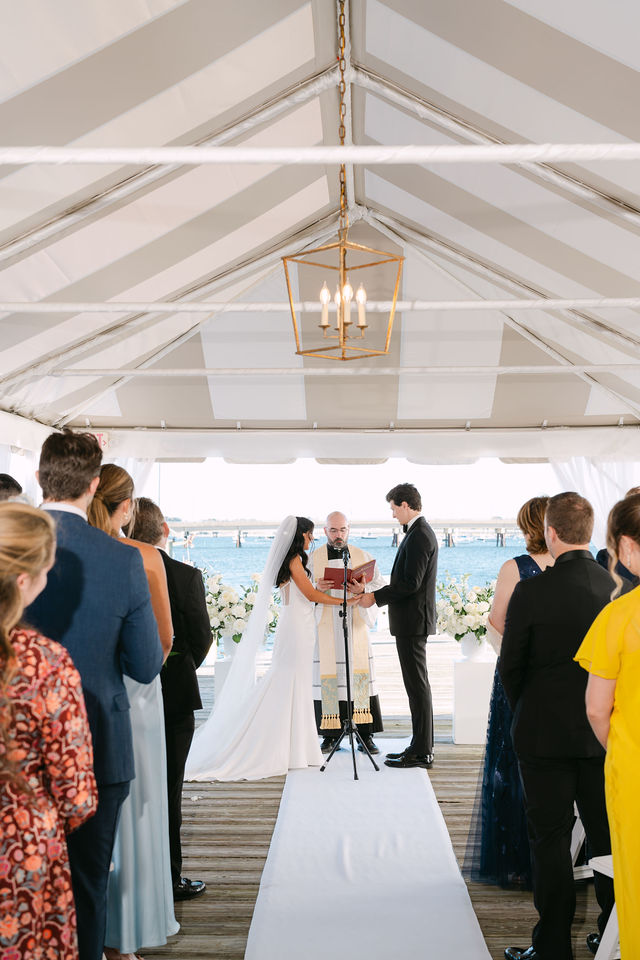 Drew and Julie’s waterfront wedding ceremony — Regatta Place, Newport, Rhode Island