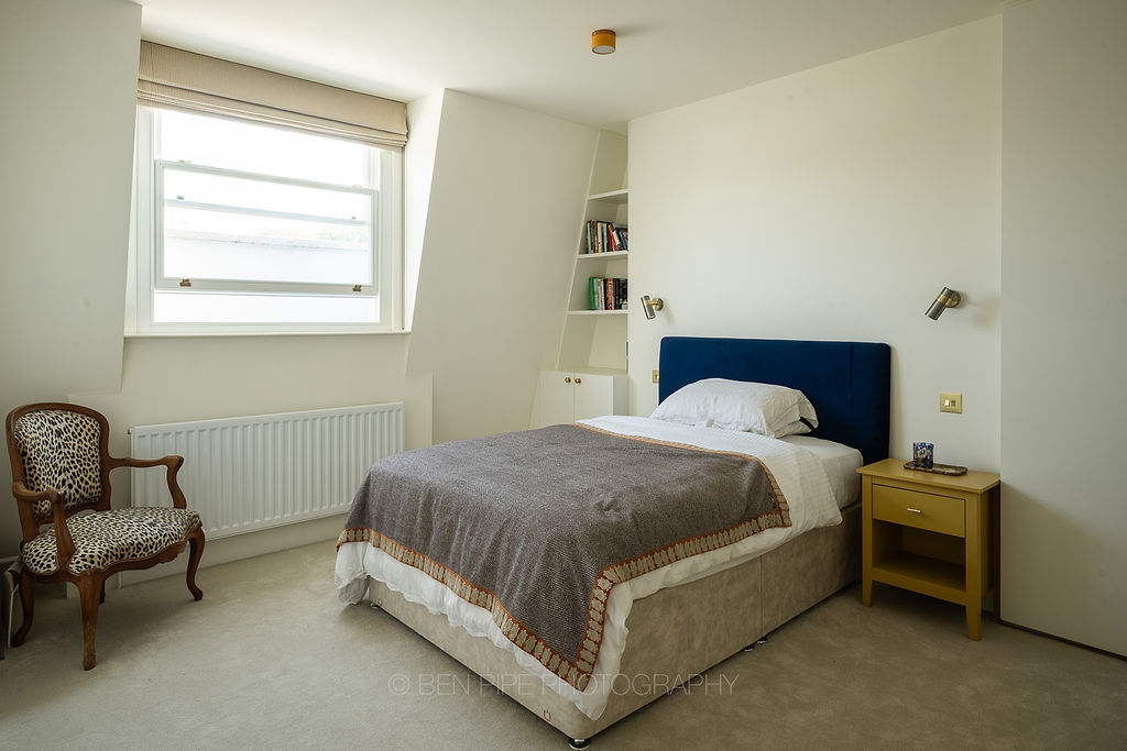 New top-floor bedroom in the mansard