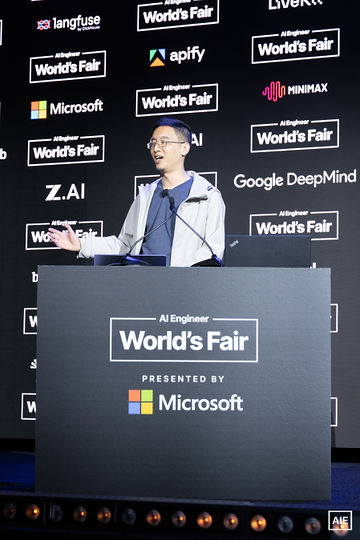 Zhengyao Jiang — World’s Fair 2026 keynote photo