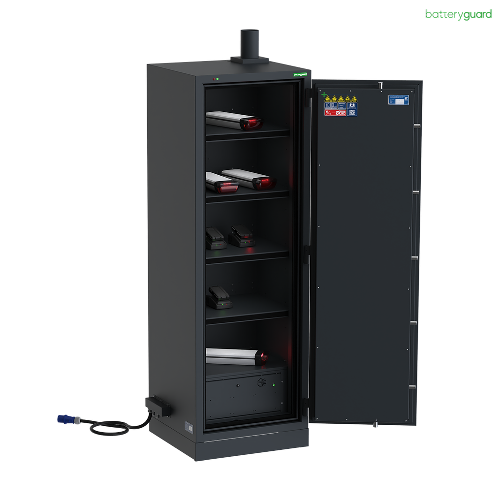 Modely protipožárních skříní na baterie BatteryGuard řady HE a XL