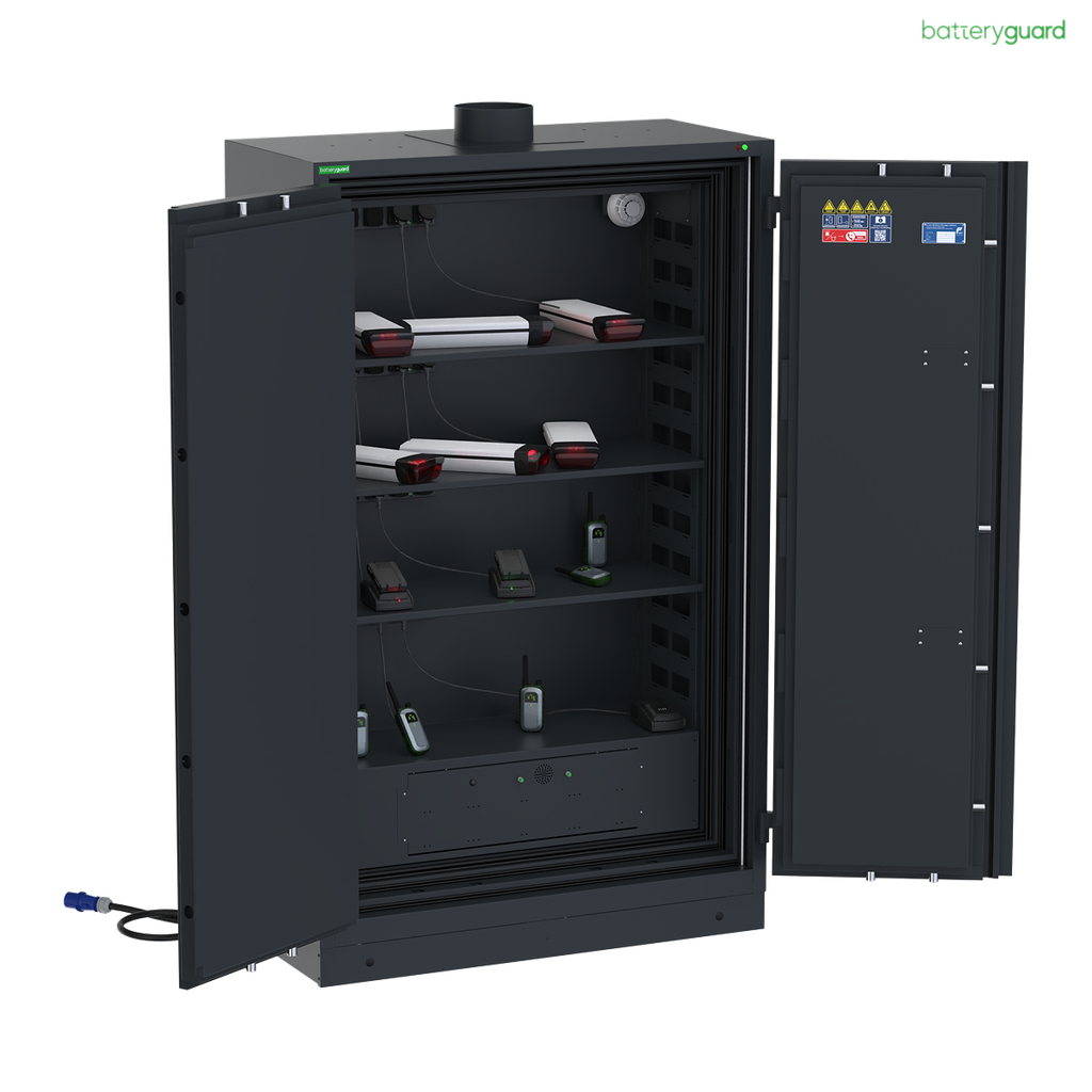 Protipožární skříň na nabíjení baterií BatteryGuard řady XL
