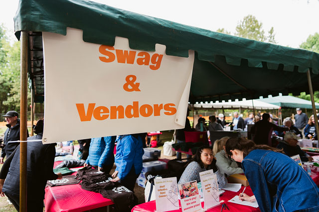 Swag and vendors tent