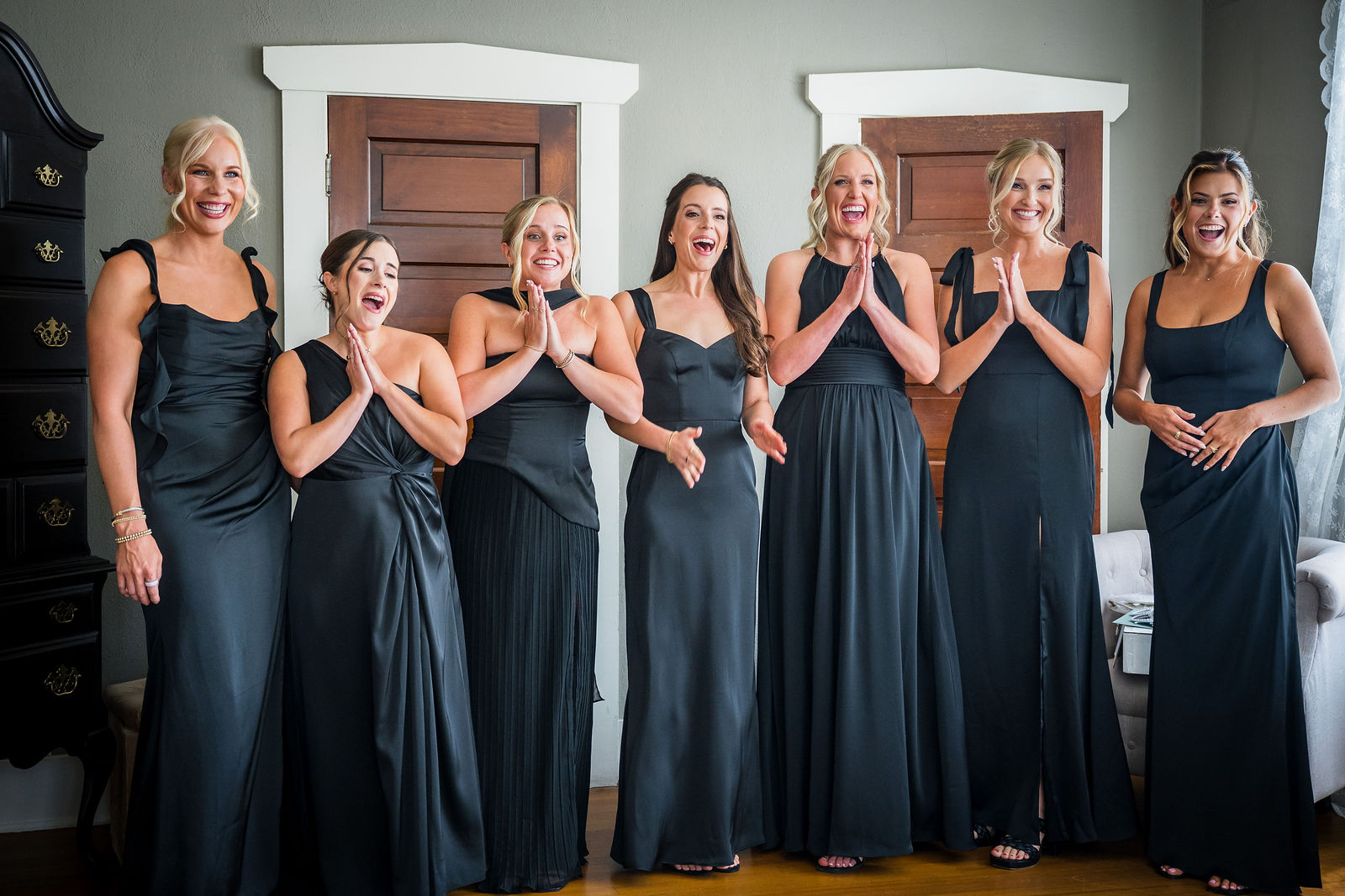 Bridesmaids first look at The Manor House in Littleton, Colorado
