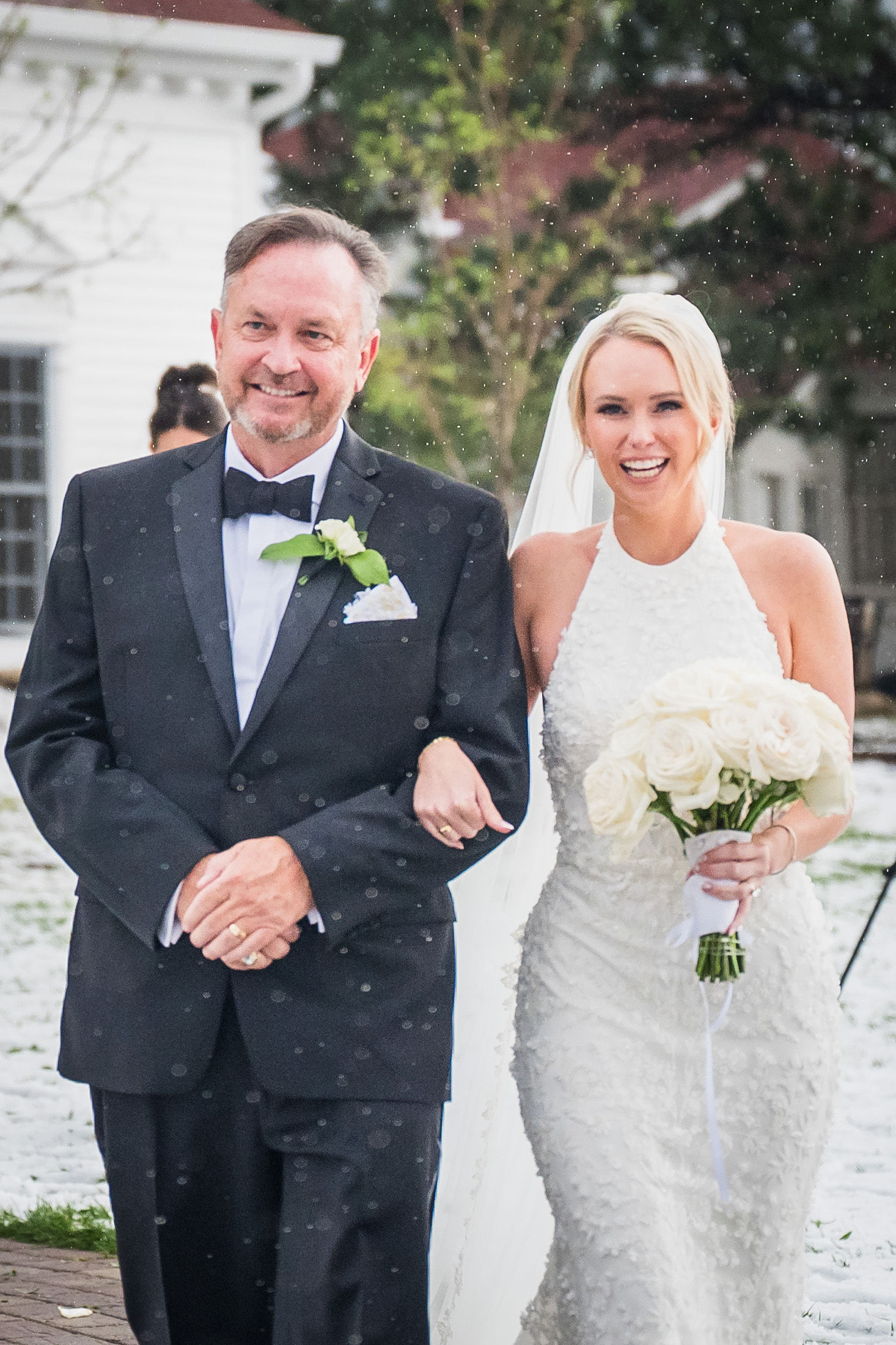 Bride and groom during their ceremony at The Manor House in Littleton, Colorado