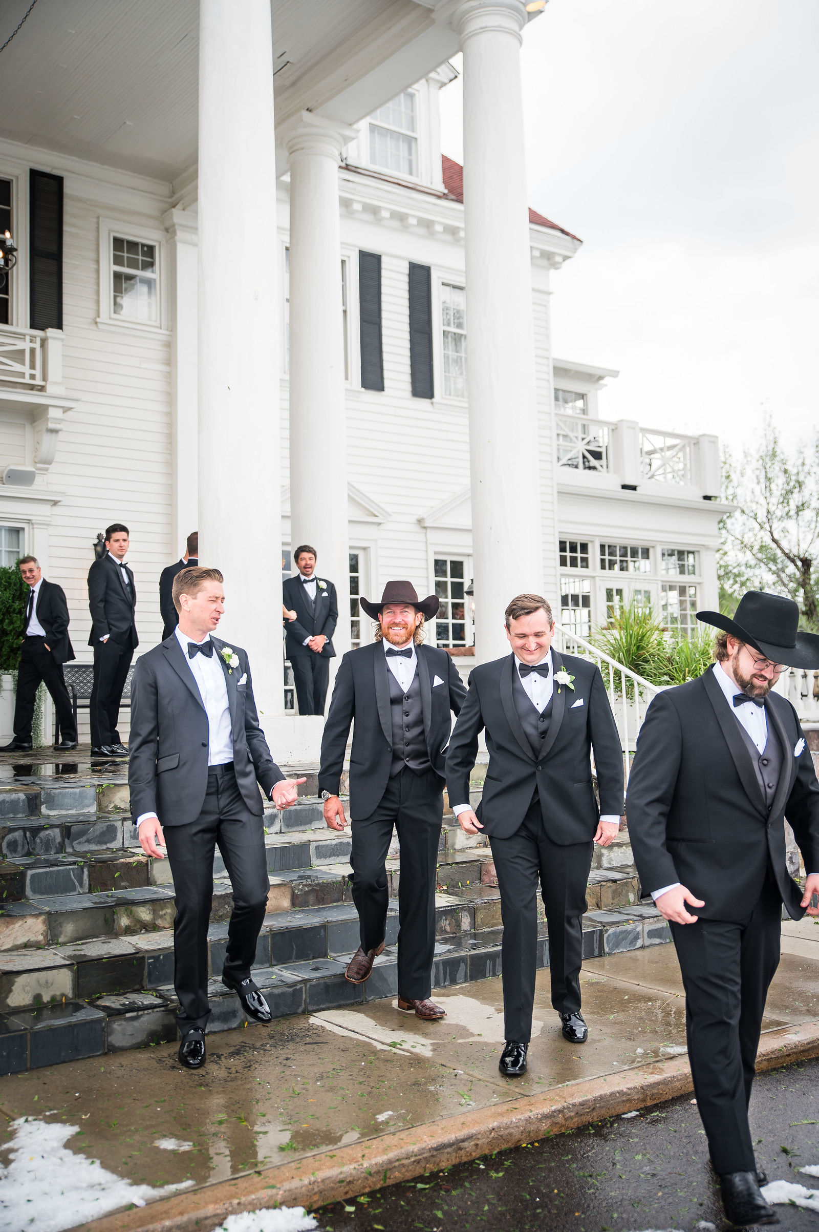 Groomsmen at a Manor House wedding in Colorado