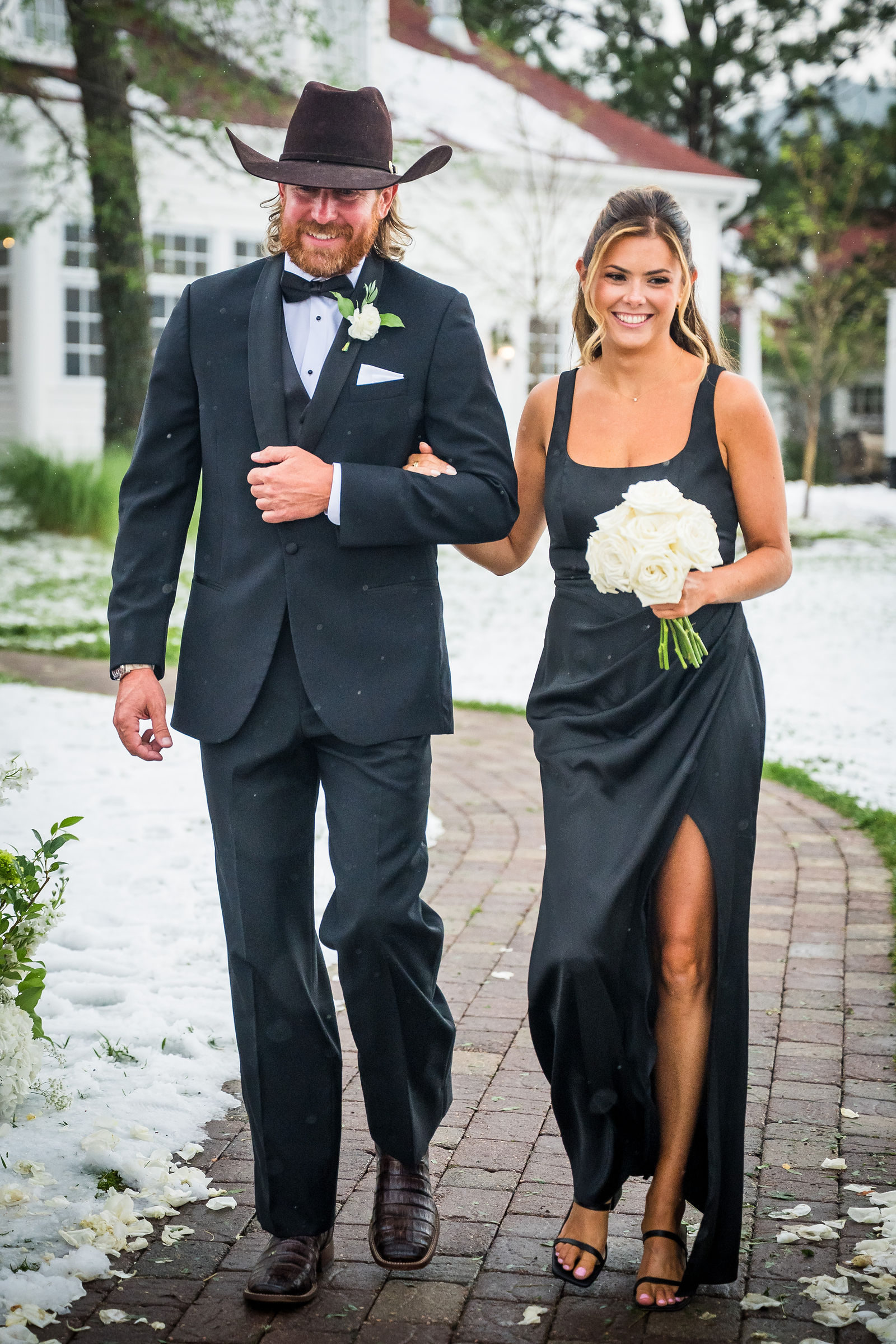 Wedding party processional at The Manor House in Littleton, Colorado