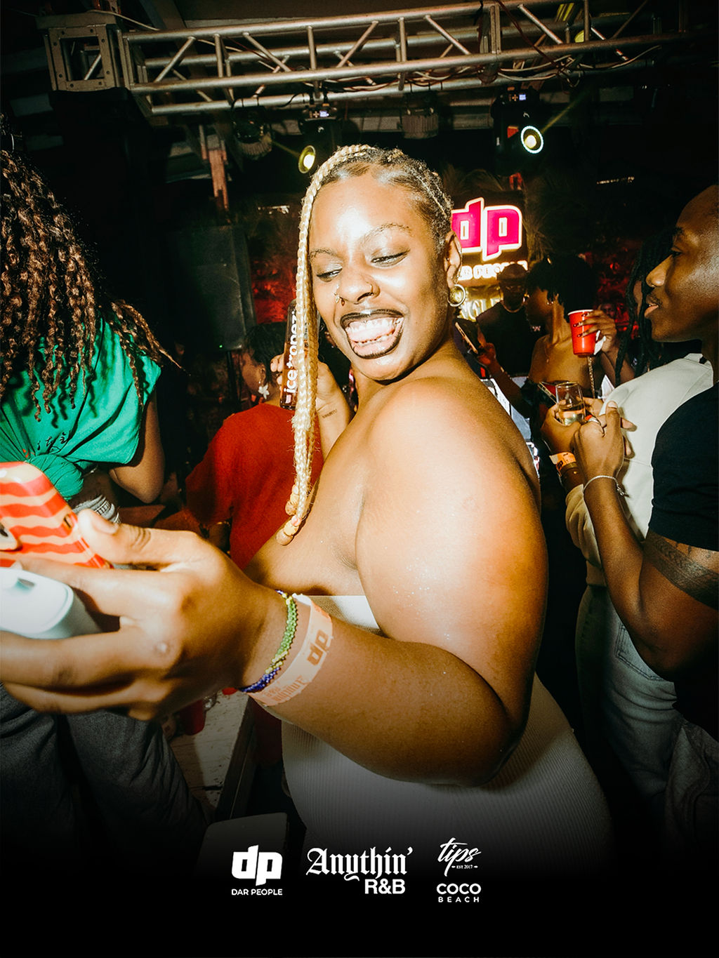Smiling guest at Anythin’ R&B, 30 August 2025