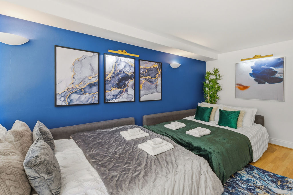 Guest accommodation detail with soft furnishings