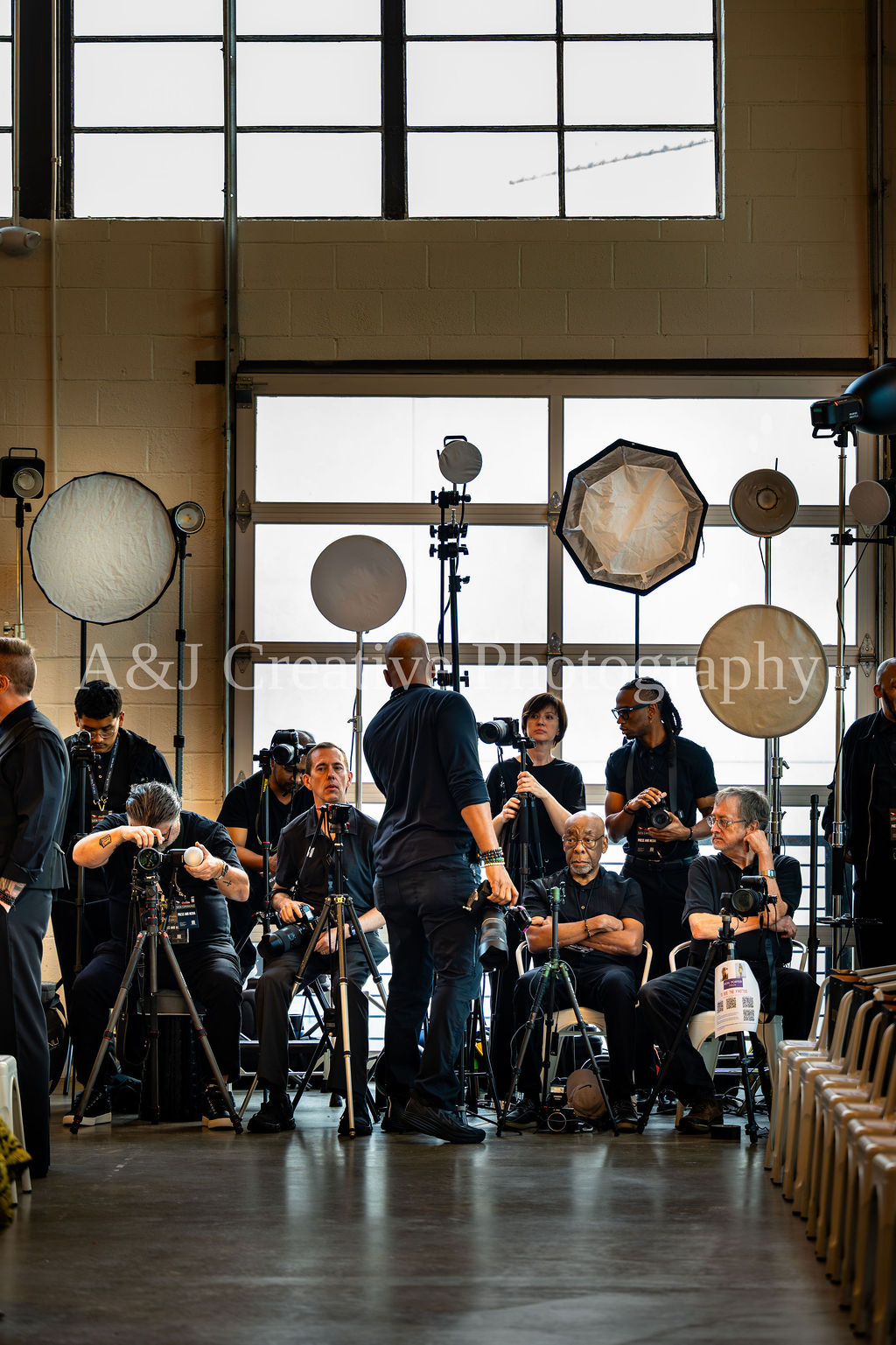 Production team preparing for Charlotte Fashion Week