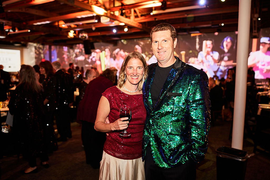 Gala guests in sparkling attire at All That Glitters