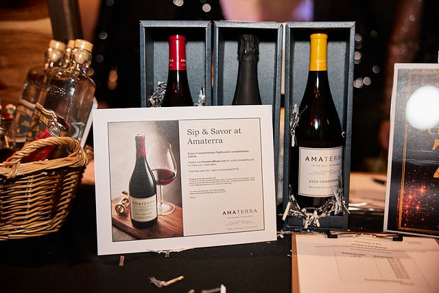 Wine auction package display