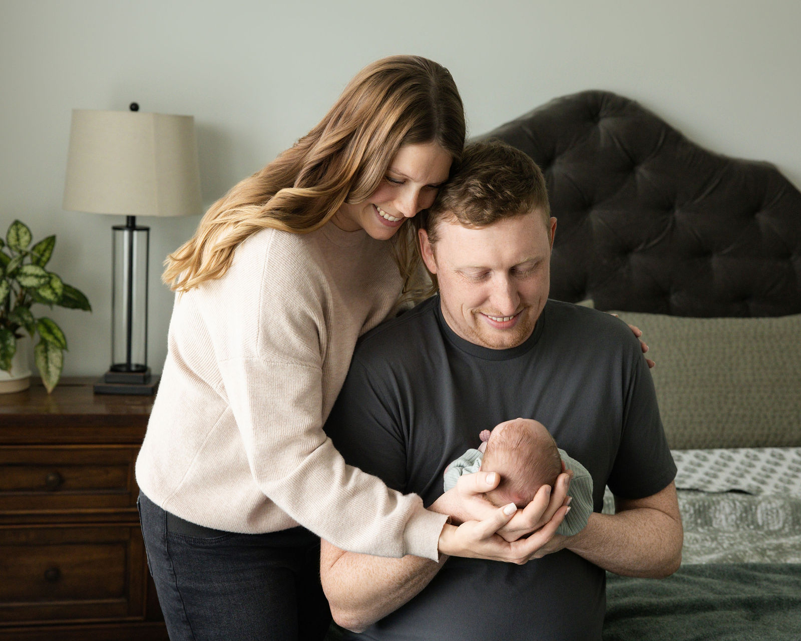 In home Newborn photography session in Northern Utah