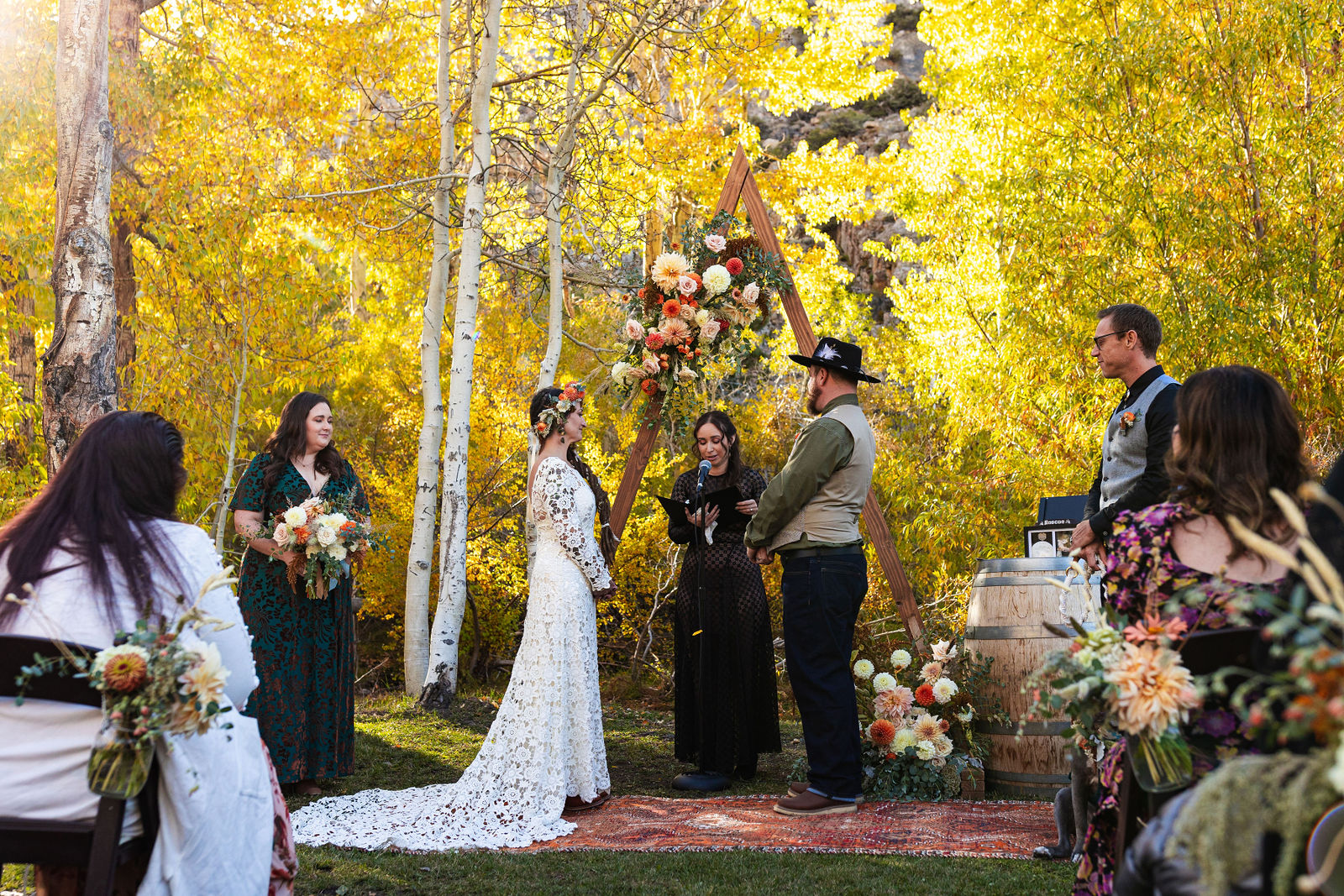 Cardinal Village Resort wedding venue near Bishop Creek in the Eastern Sierra cabin celebration