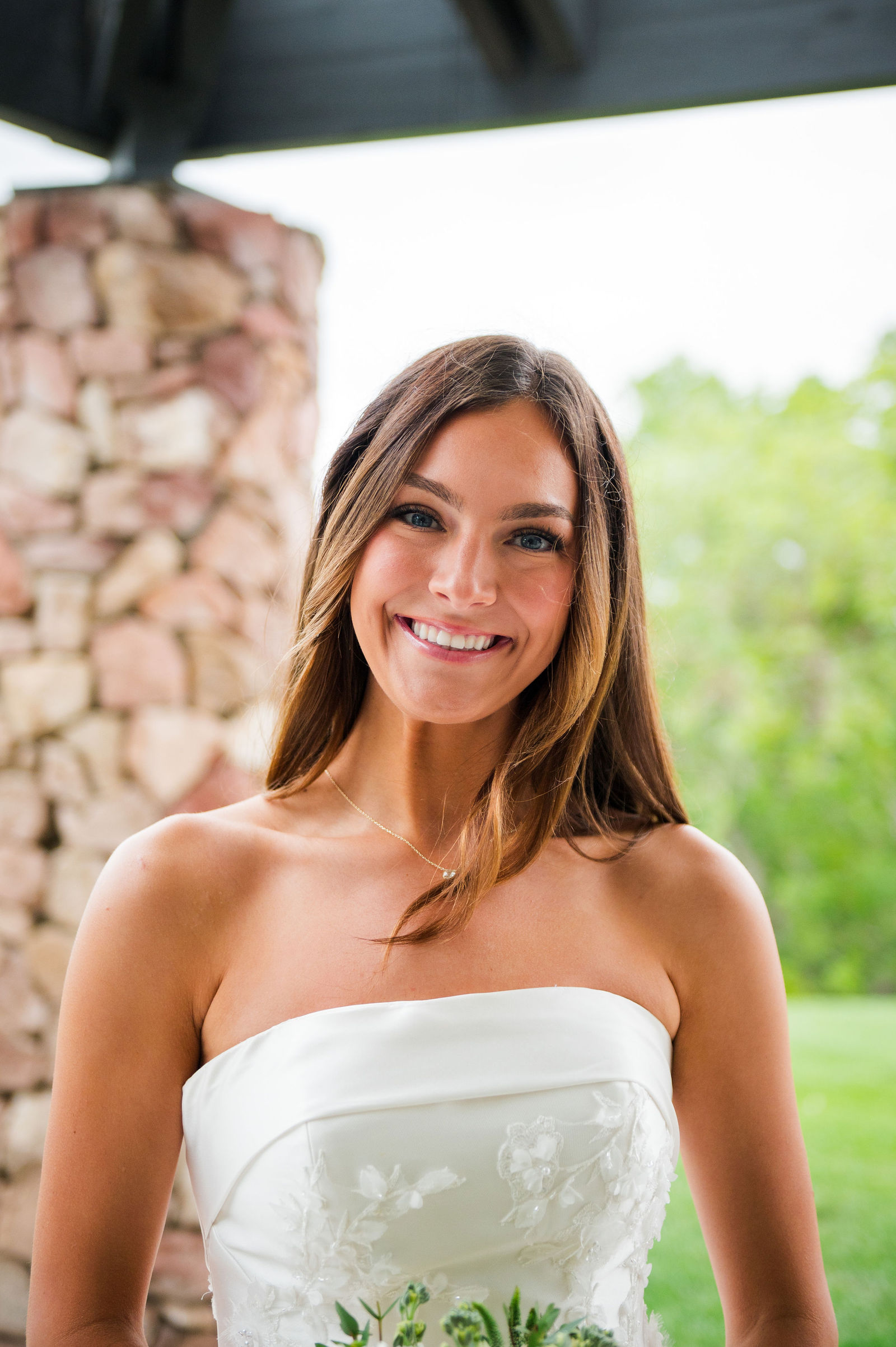 Bride portrait at a black tie wedding in Castle Rock Colorado