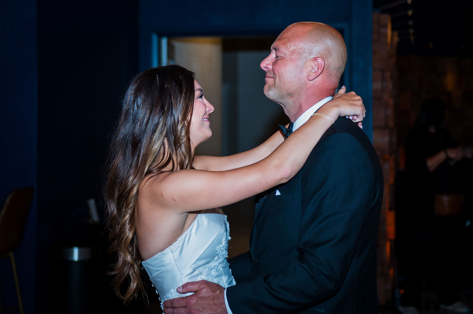 Father daughter dance at a Castle Rock Colorado wedding reception