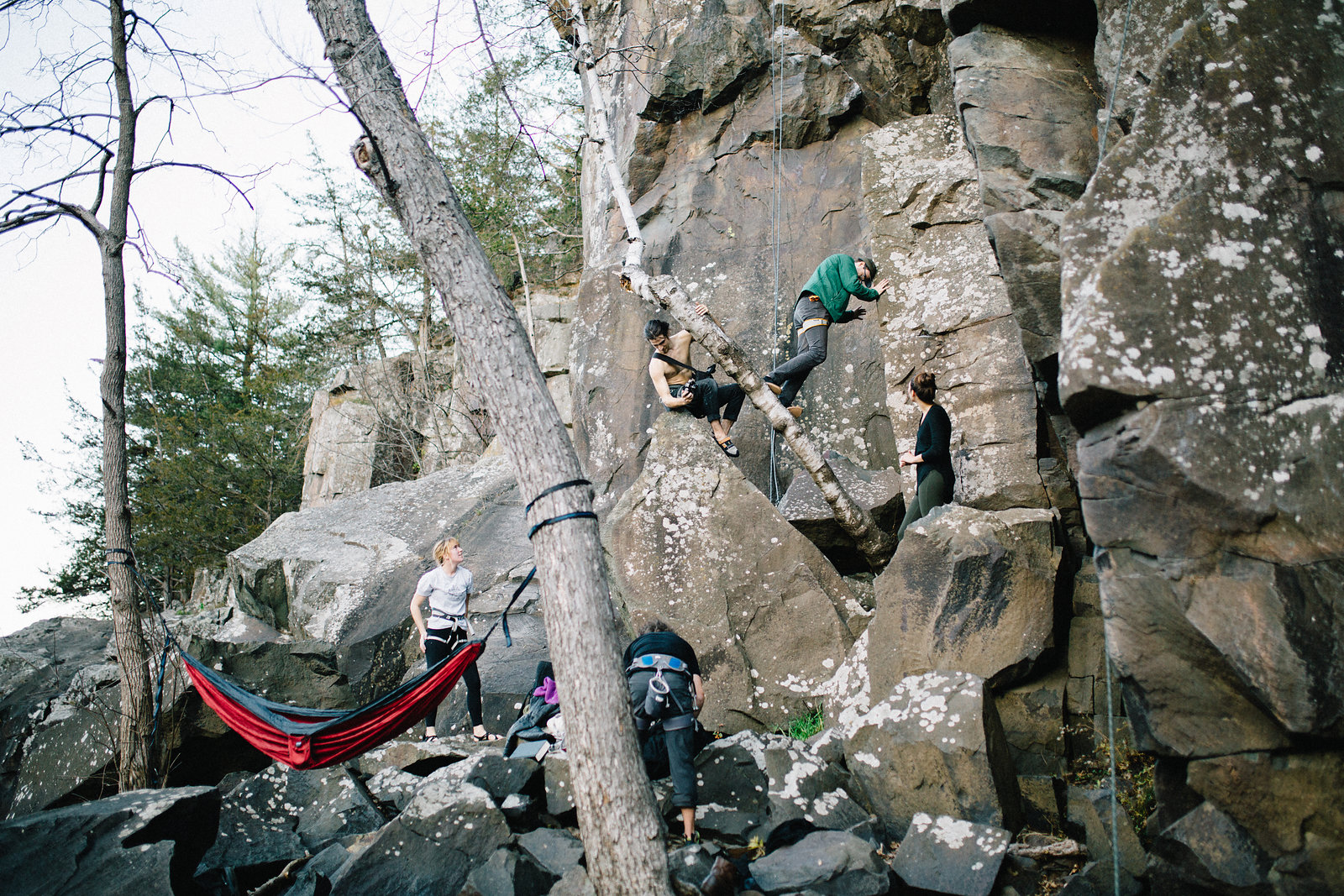 Climbing Taylors Falls by Rachel DesJardins Photography