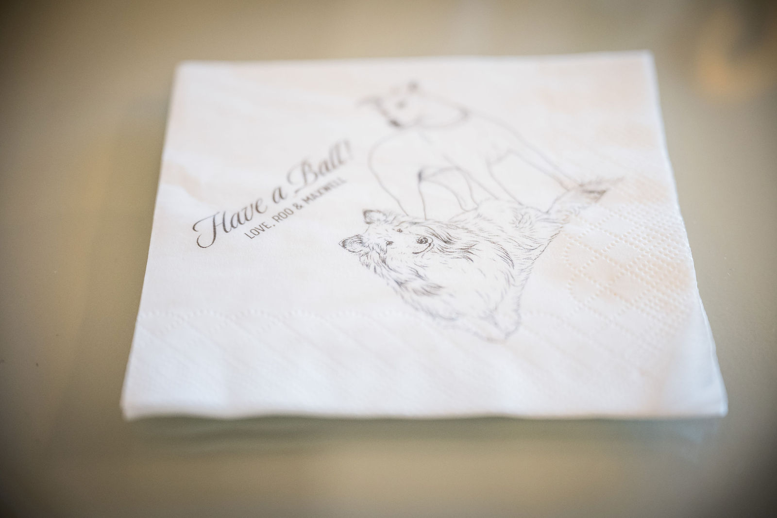 Embroidered handkerchief guest book at a Manor House wedding