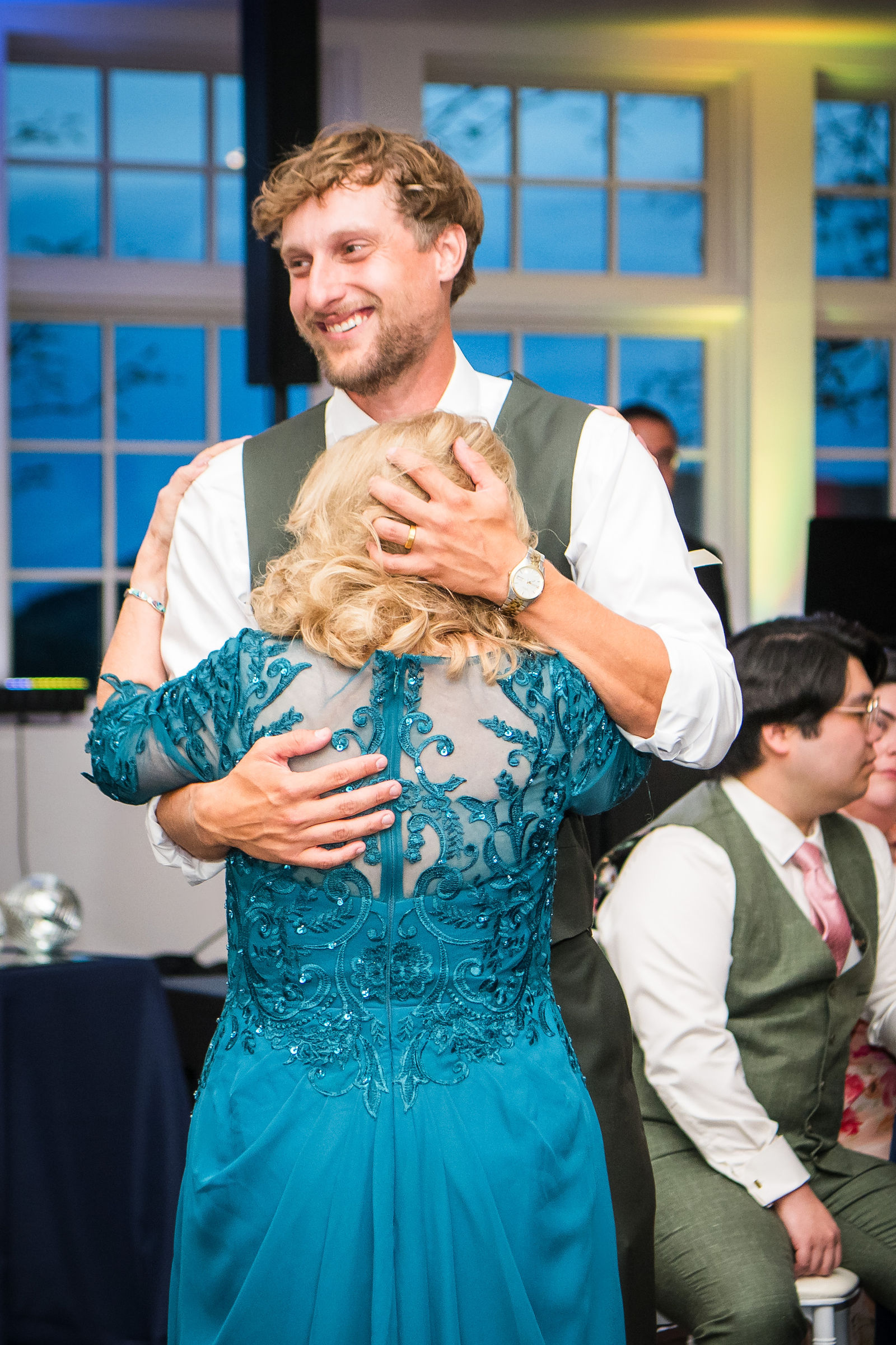Mother and son dance at a Manor House wedding reception