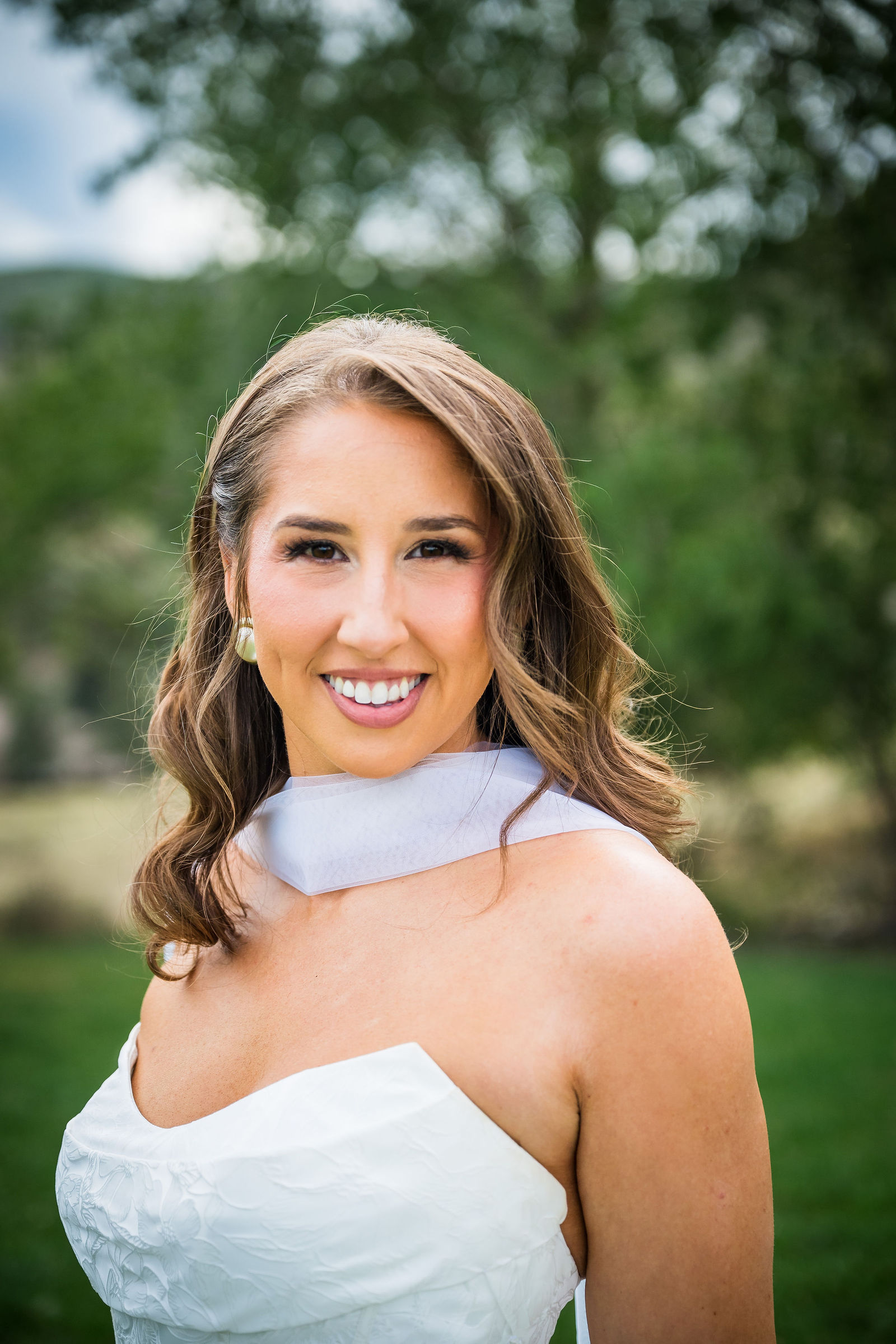 Close bridal portrait at a Littleton Colorado wedding