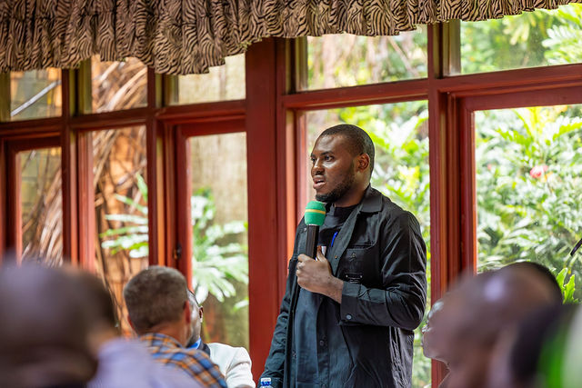 A speaker shares with participants at the 2024 Kenya gathering