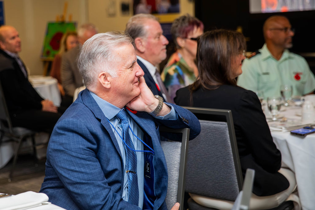 A speaker at the Veterans' Tribute Lunch in Ottawa