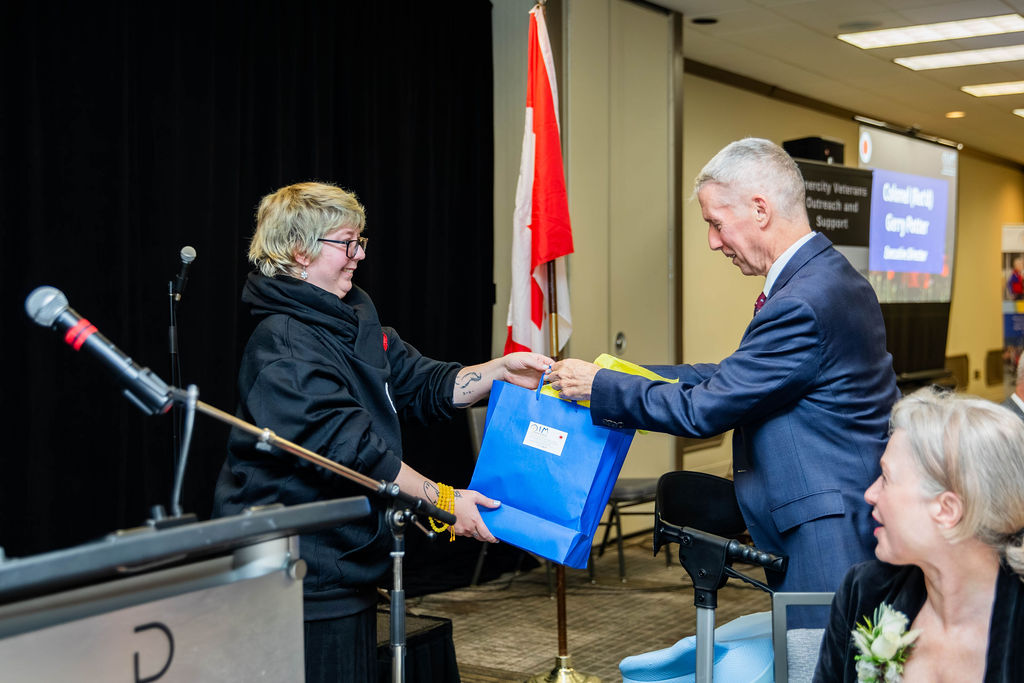 A presentation at the Ottawa Innercity Ministries Veterans' Tribute Lunch
