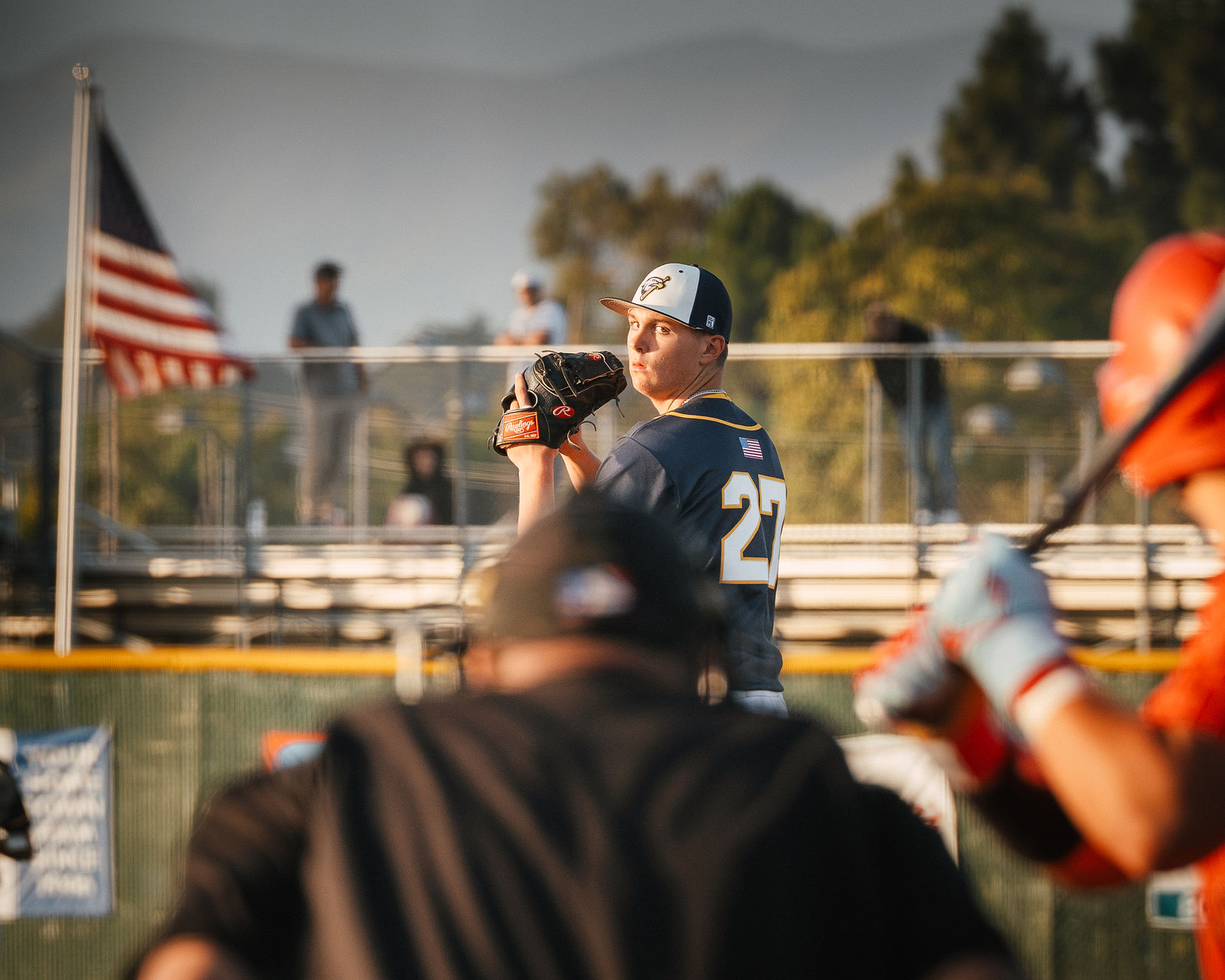 Thomas Winterberg pitching in relief — AG CIF baseball vs Kerman