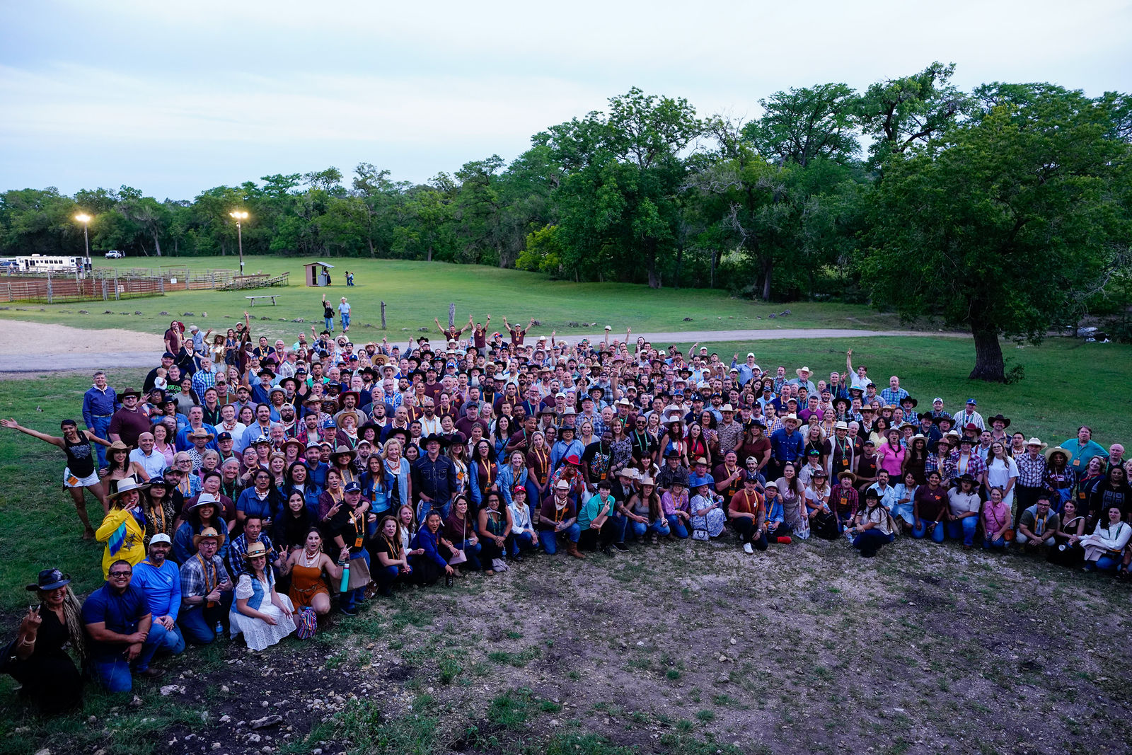 Owners Club San Antonio 2026 - Full group photo at the Texas ranch