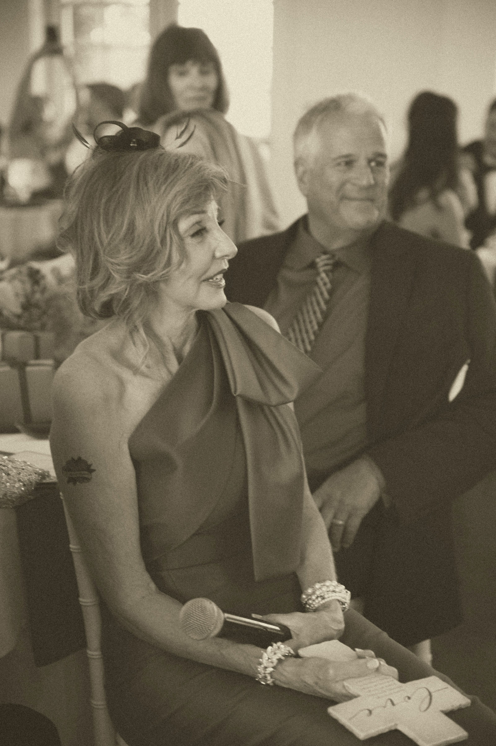 First dance at The Manor House photographed in old Hollywood sepia
