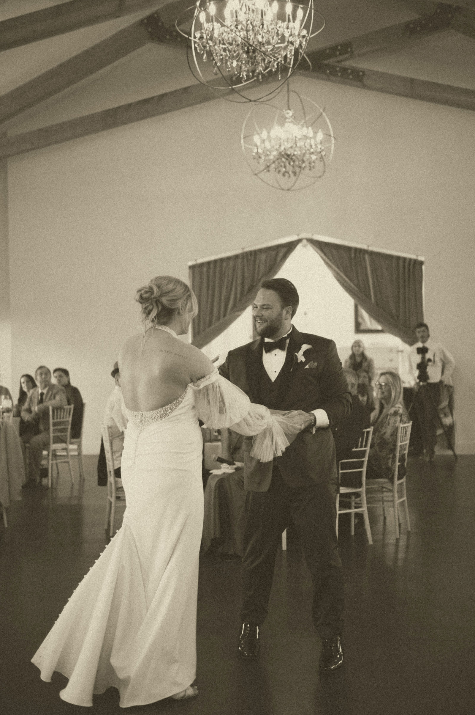 Mother and son dance during a Colorado wedding reception