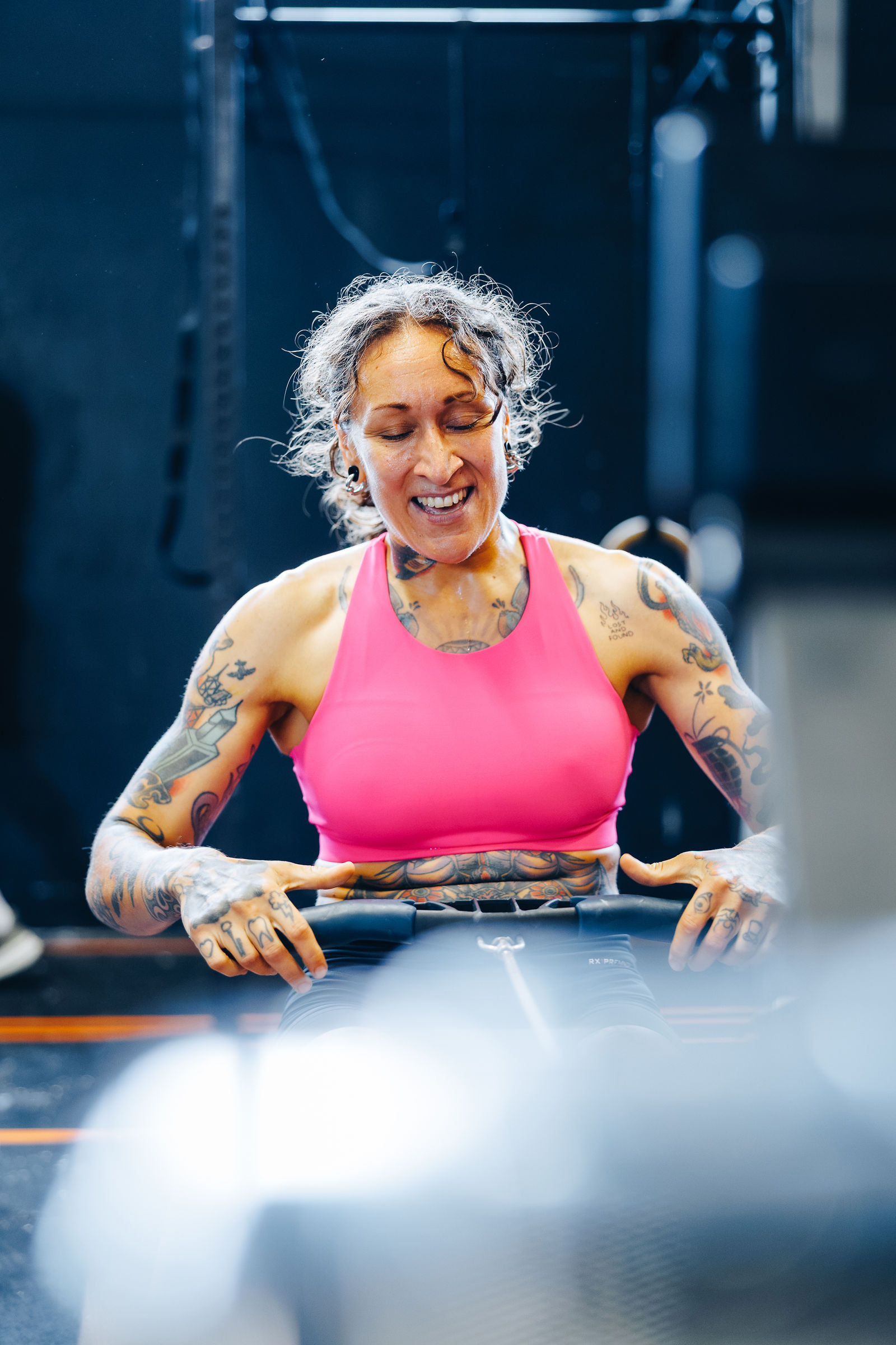 Glädje på roddmaskinen under Gripen Athletics Battle