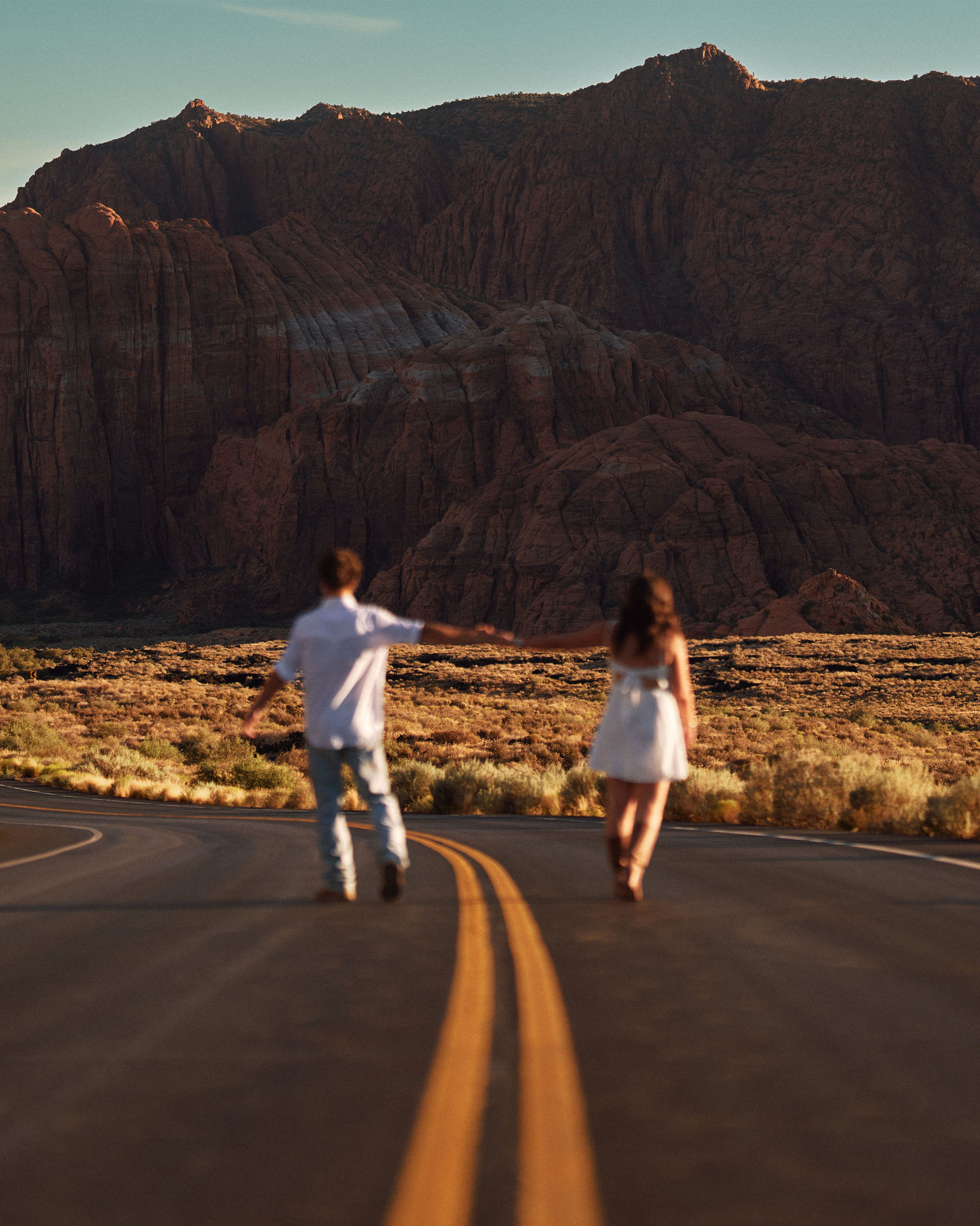 Wedding couple in the landscape