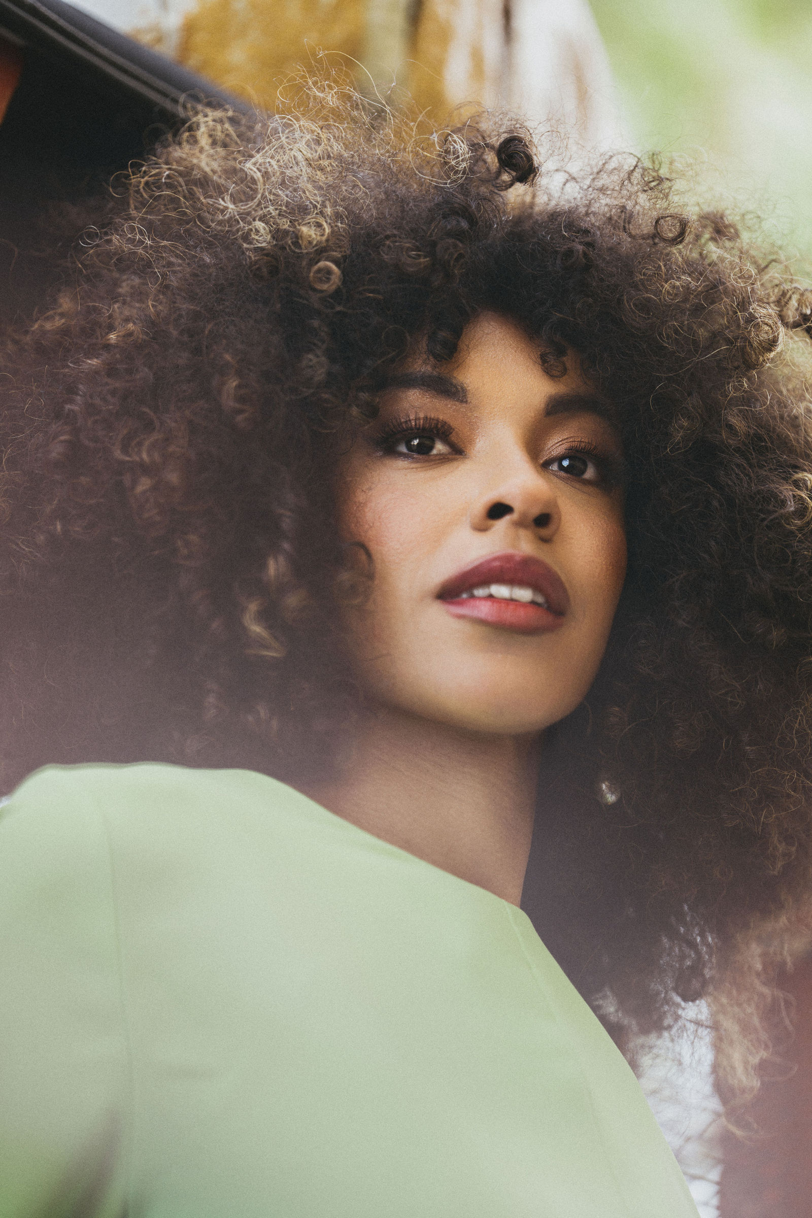 Clean editorial portrait in a textured Las Vegas location