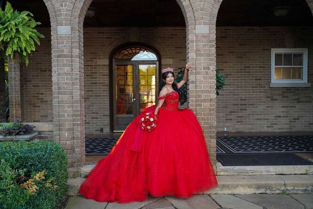 Quinceañera candid moment in soft light