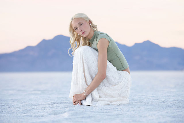Senior session at the Utah Salt Flats photographed by Leah Louviere Photography