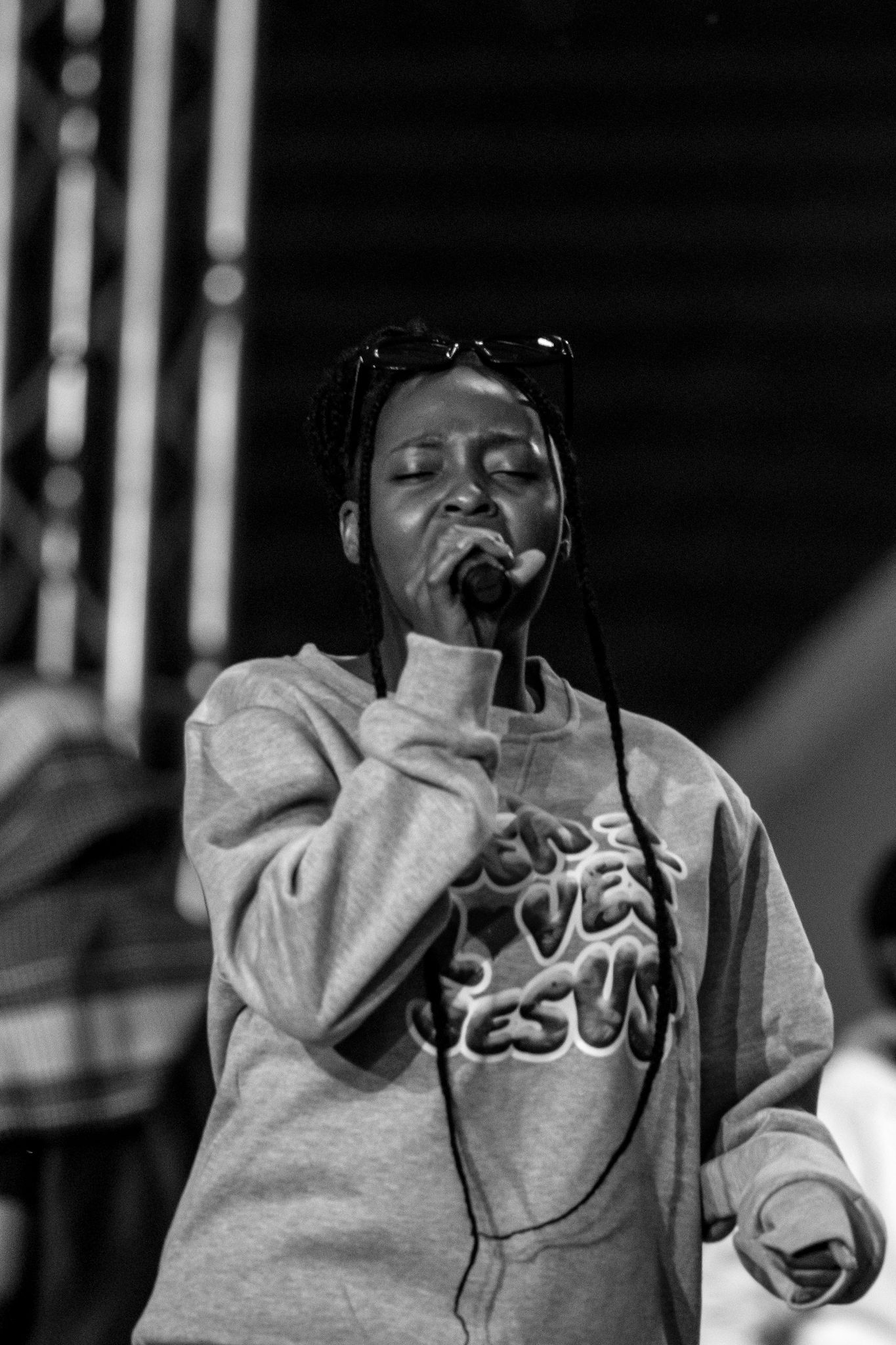 Worshippers at the Gen Z Loves Jesus Kisumu Edition Kesha