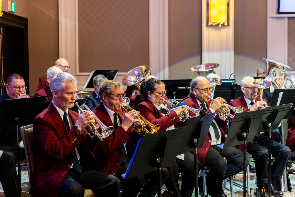 The band playing