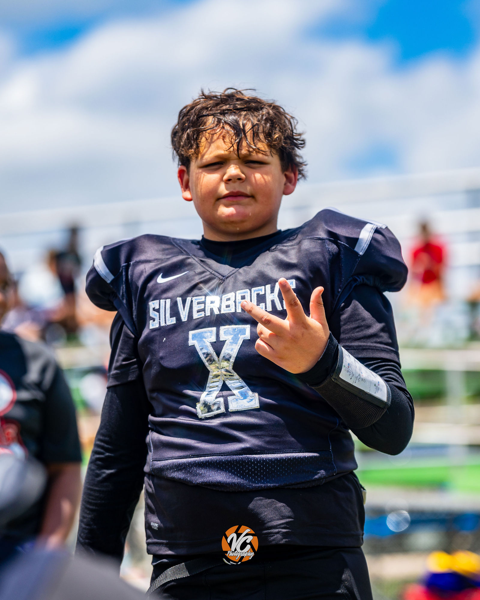 Youth football action photography from SilverBacks vs Hays Outlaws championship game