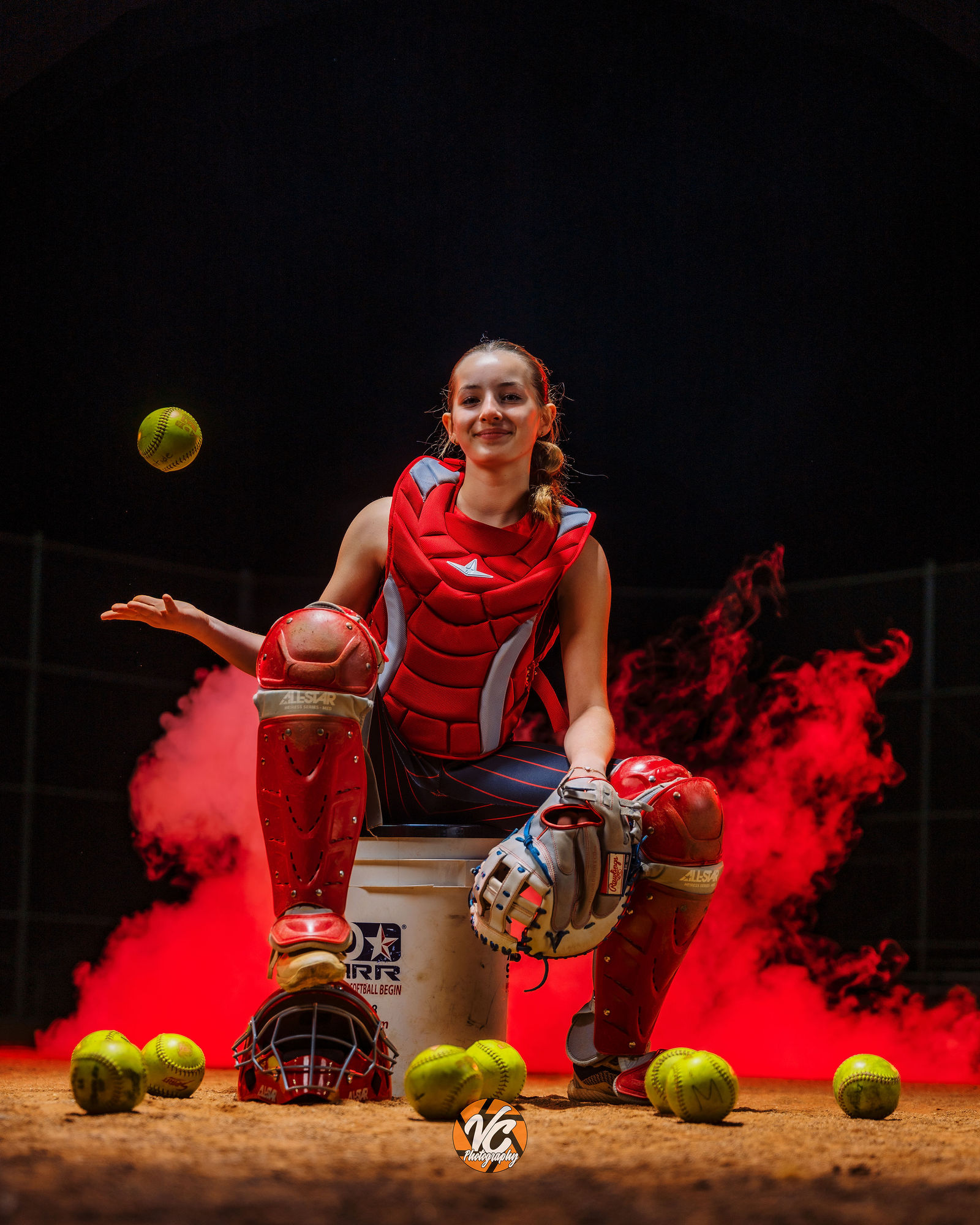 Softball media day portrait at Bee Caves Field of Dreams by VC Photography