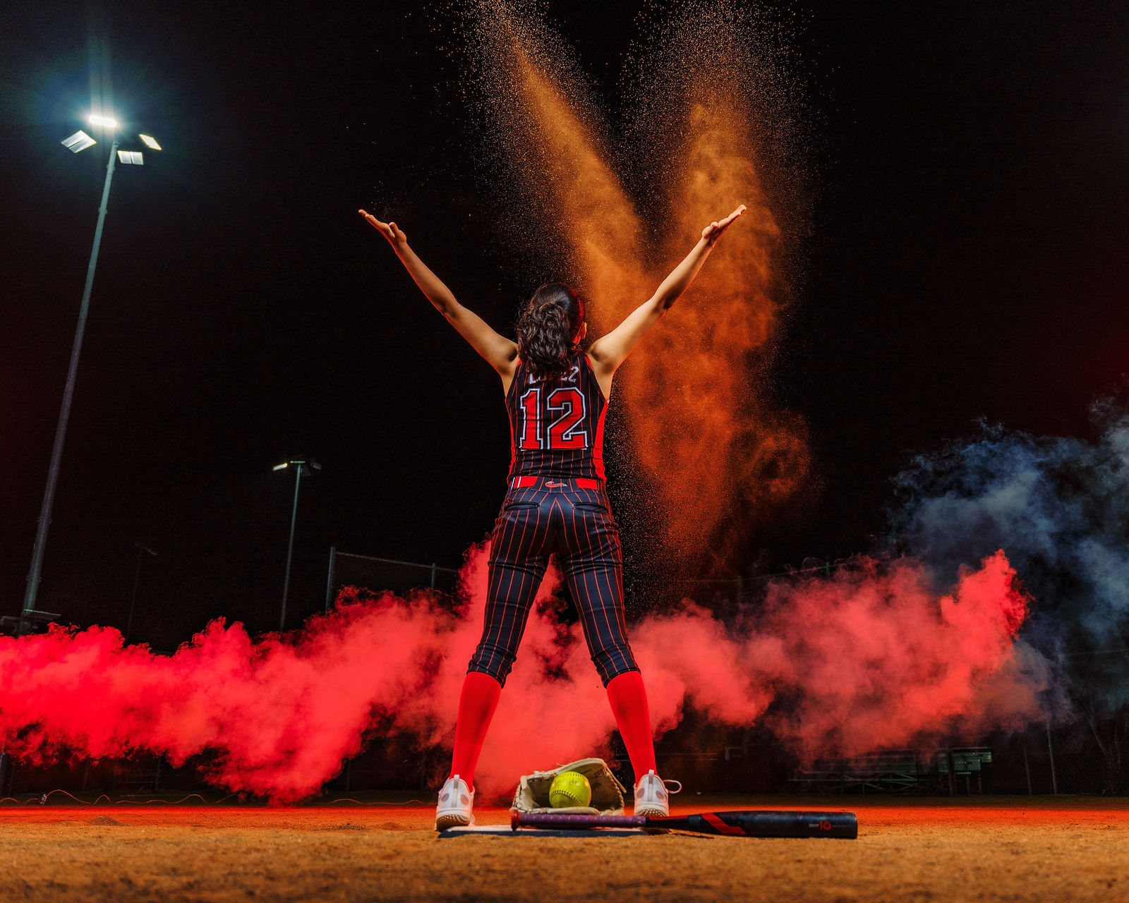 RipTide Softball media day portrait for Austin area sports team