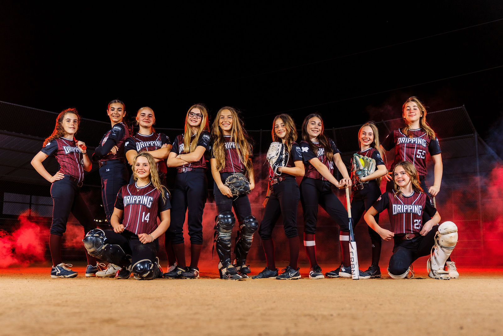 Drip Select Softball media day portrait in Dripping Springs Texas by VC Photography