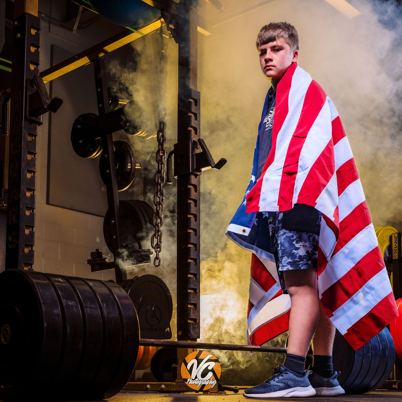 Johnson Jaguars powerlifting athlete portrait from 2025 team media day in Buda Texas