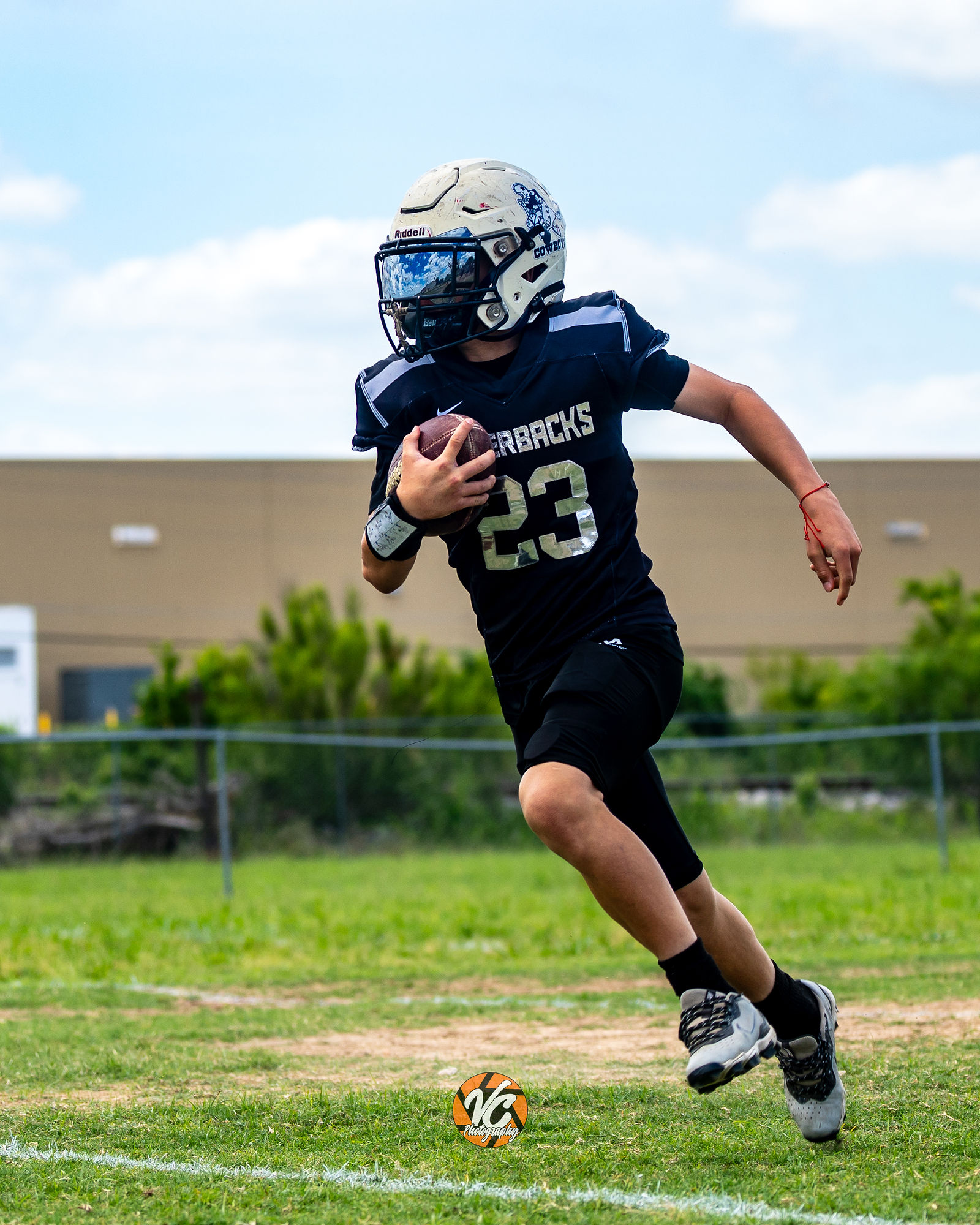 Football action photo from SilverBacks championship win in San Marcos Texas