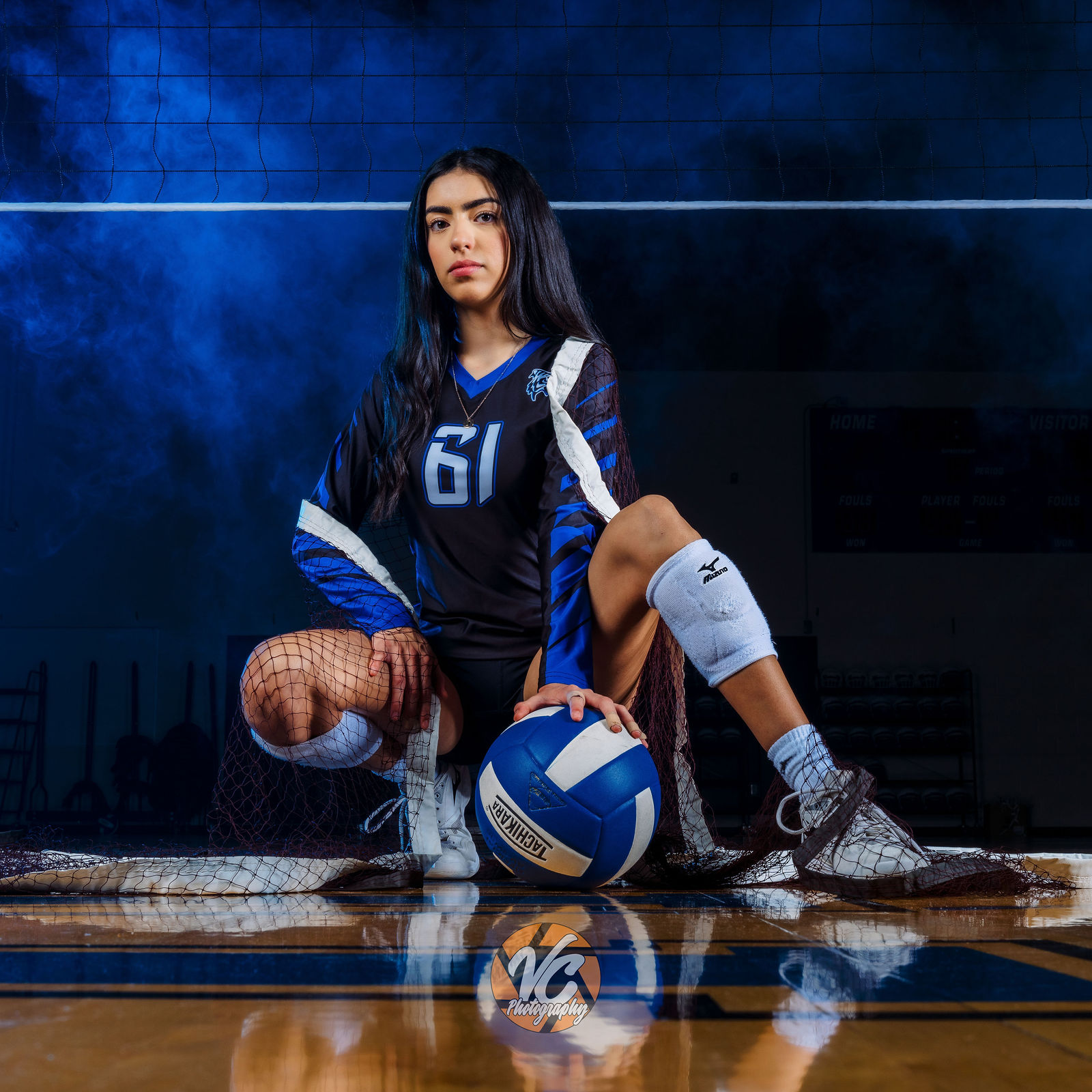 Premium volleyball team media day portrait for McCormick Middle School in Buda