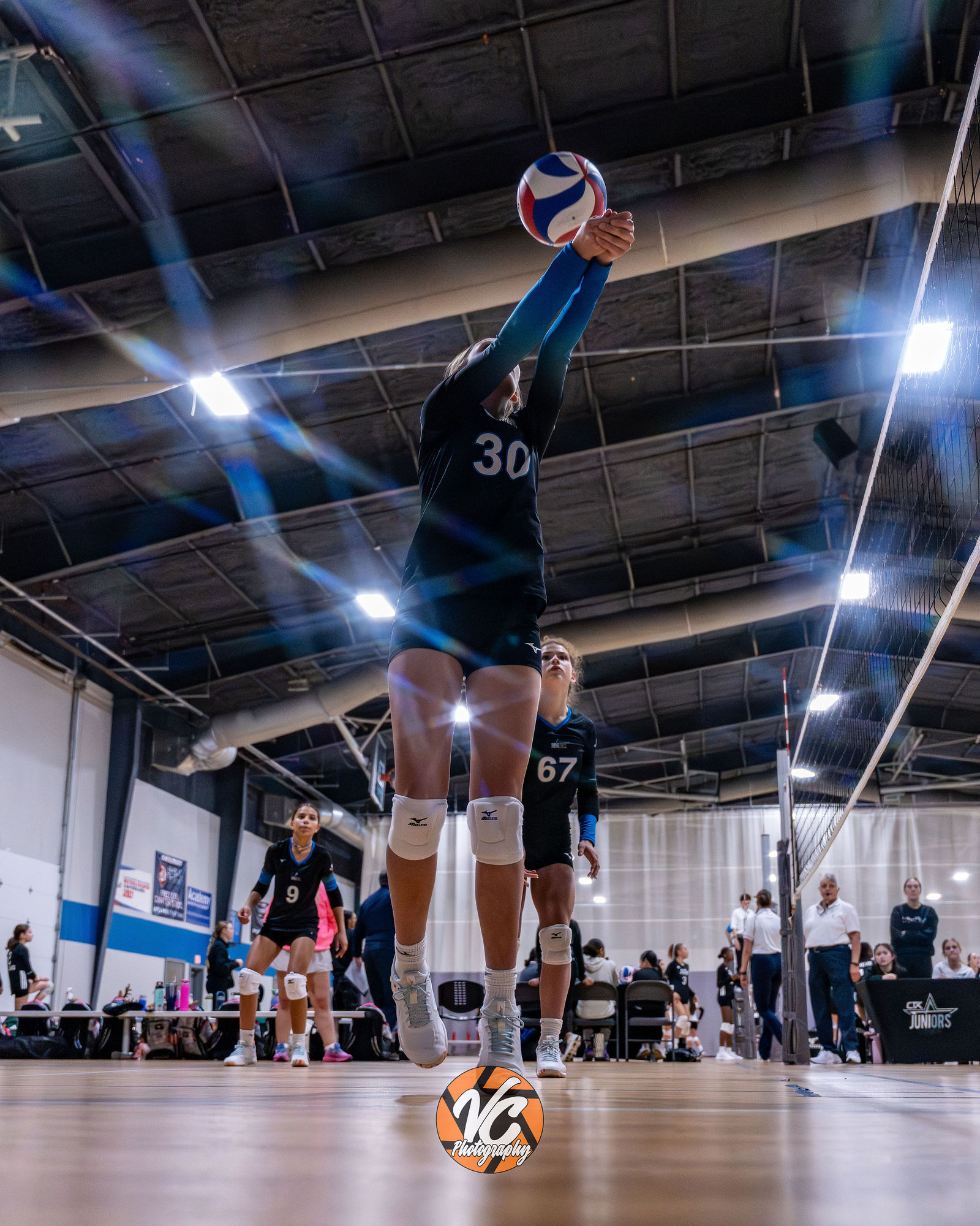 Youth volleyball athlete action coverage by Austin sports photographer VC Photography