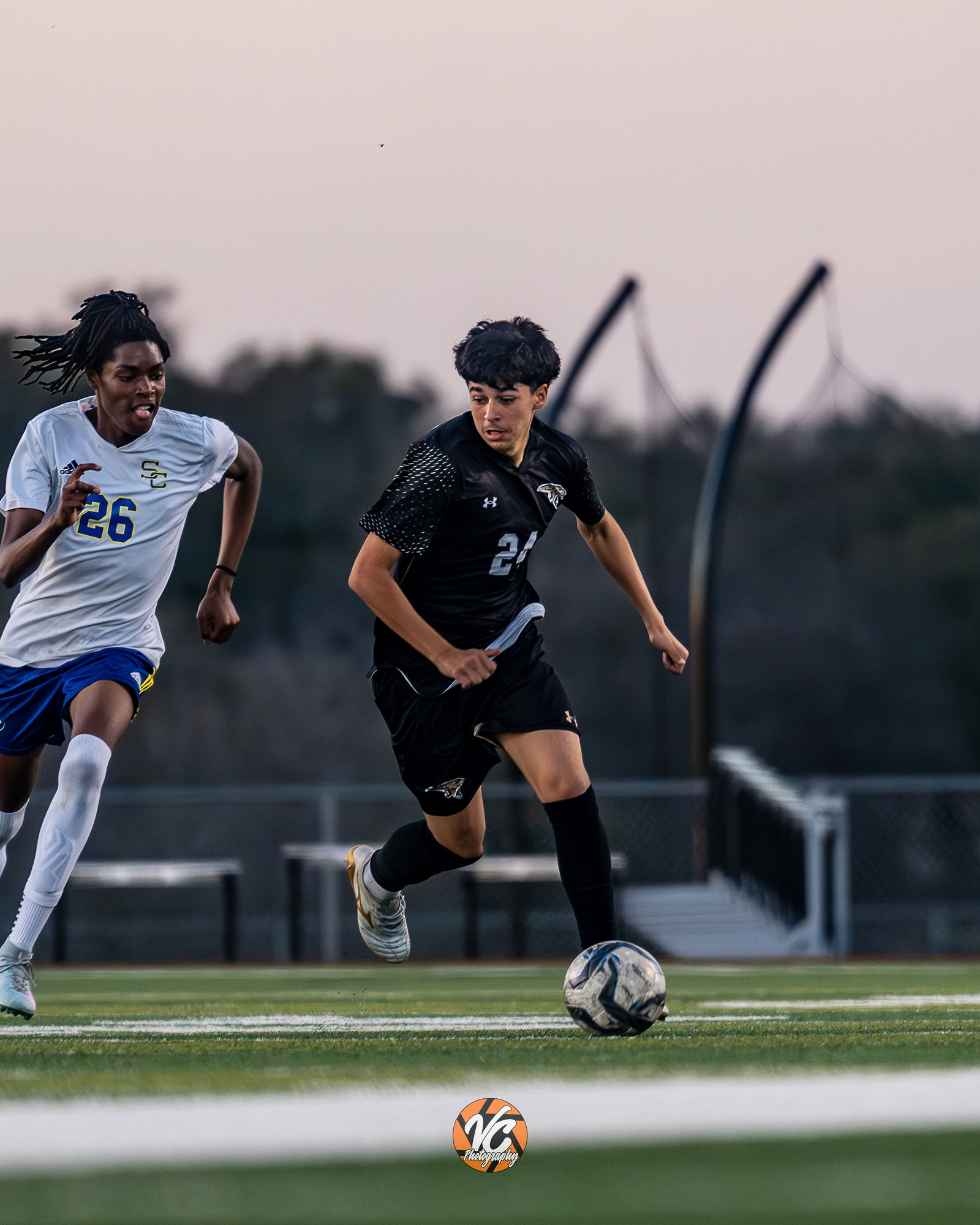 Johnson Jaguars JV-A soccer action image against Clemens in Buda Texas