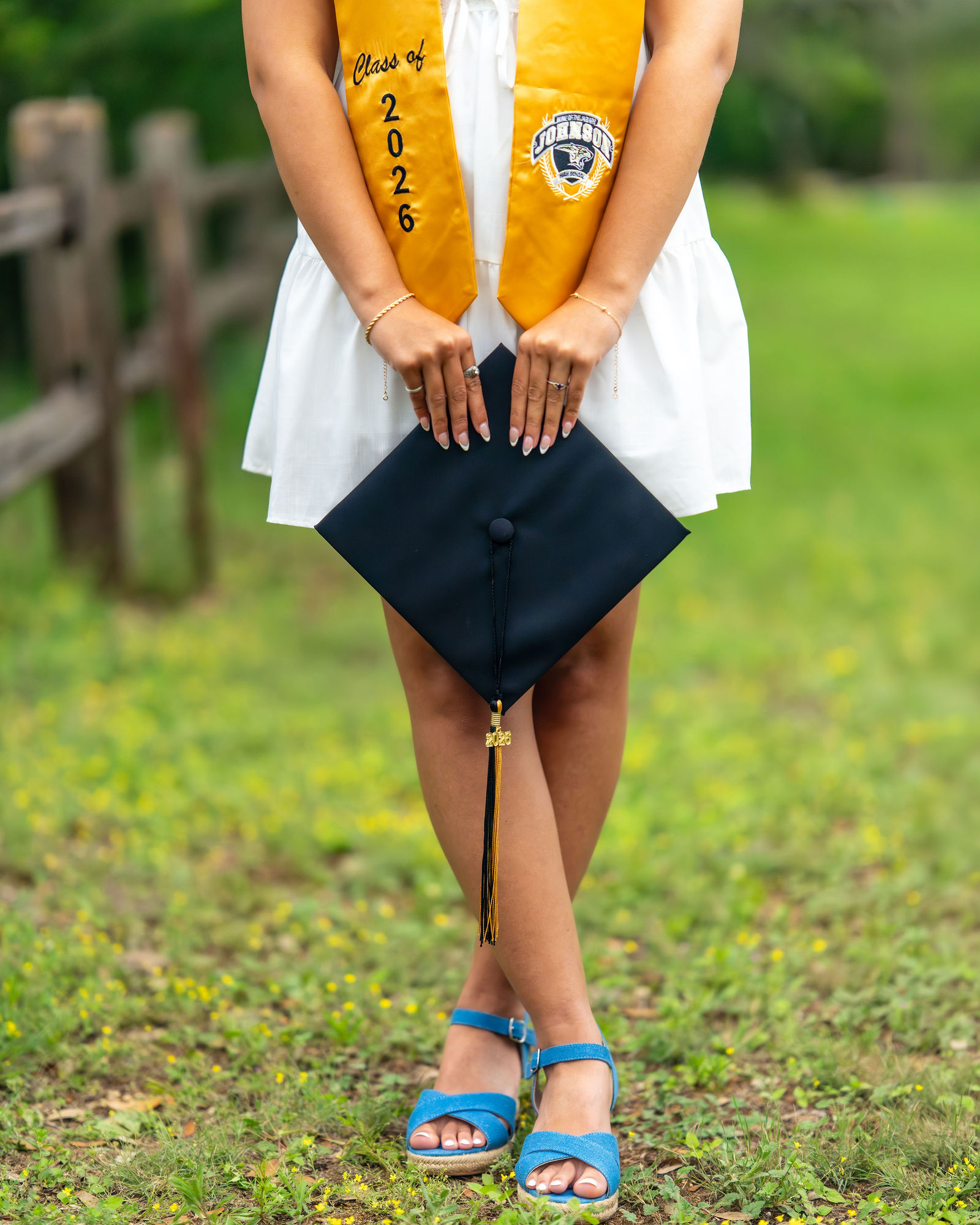 Johnson High School senior photoshoot in Buda TX at Stagecoach Park